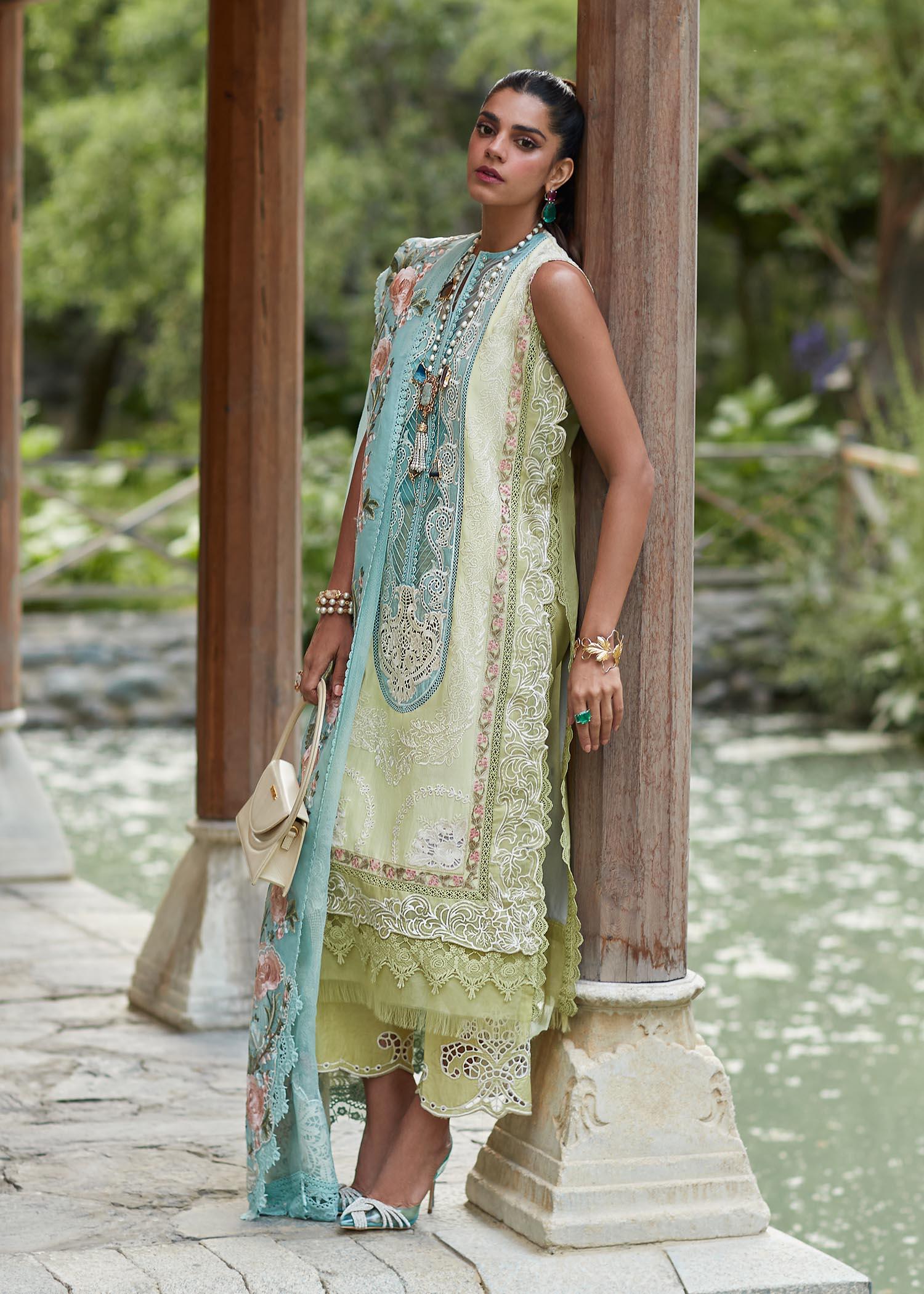 CRIMSON LUXE LAWN Mountain Love - D6 A STITCHED - House Of Hania