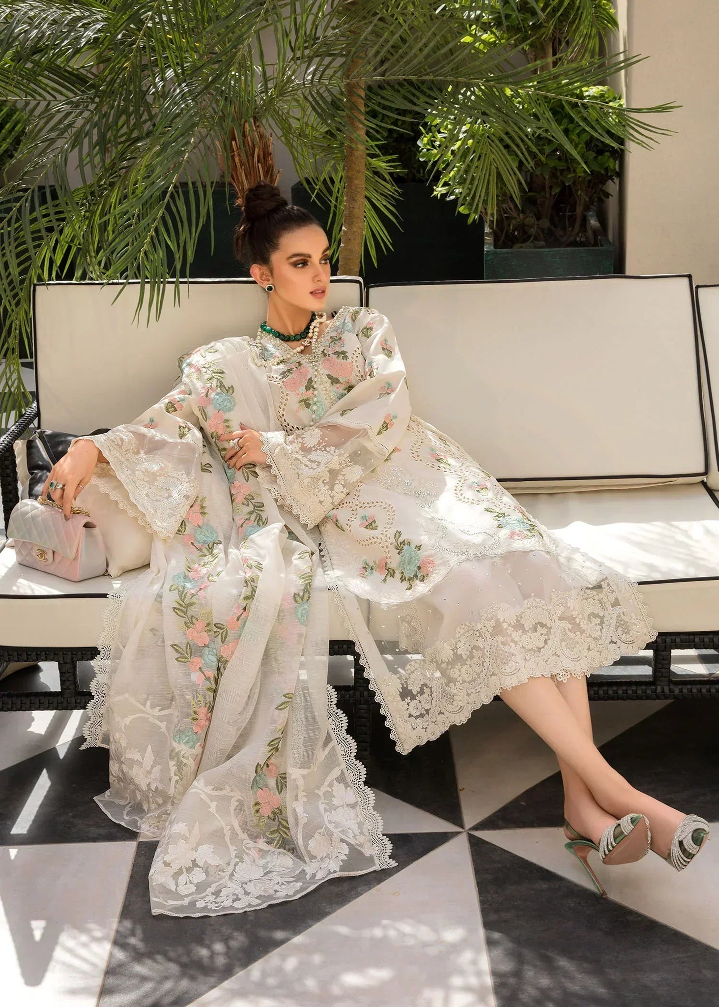 CRIMSON Luxury Lawn -EID PRET – 01 – Monsoon Blooms - House Of Hania