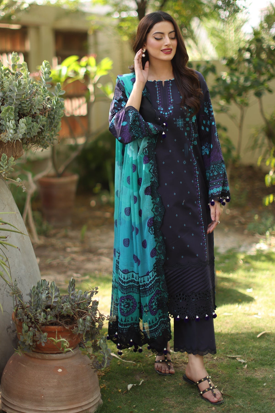 Charizma | Combination Lawn | CC6-001 - House Of Hania
