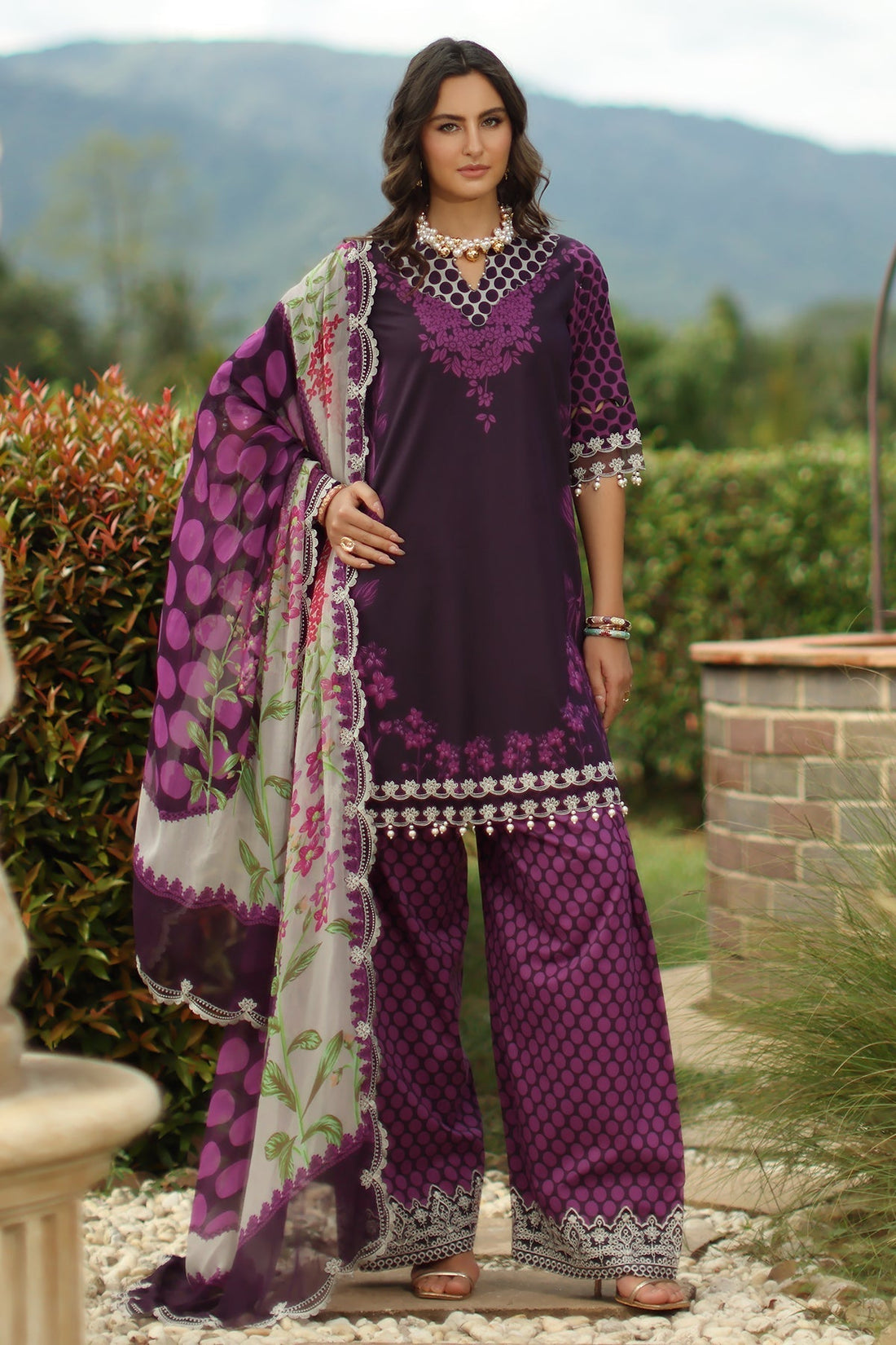 Charizma | Combination Lawn | CC6-005 - House Of Hania