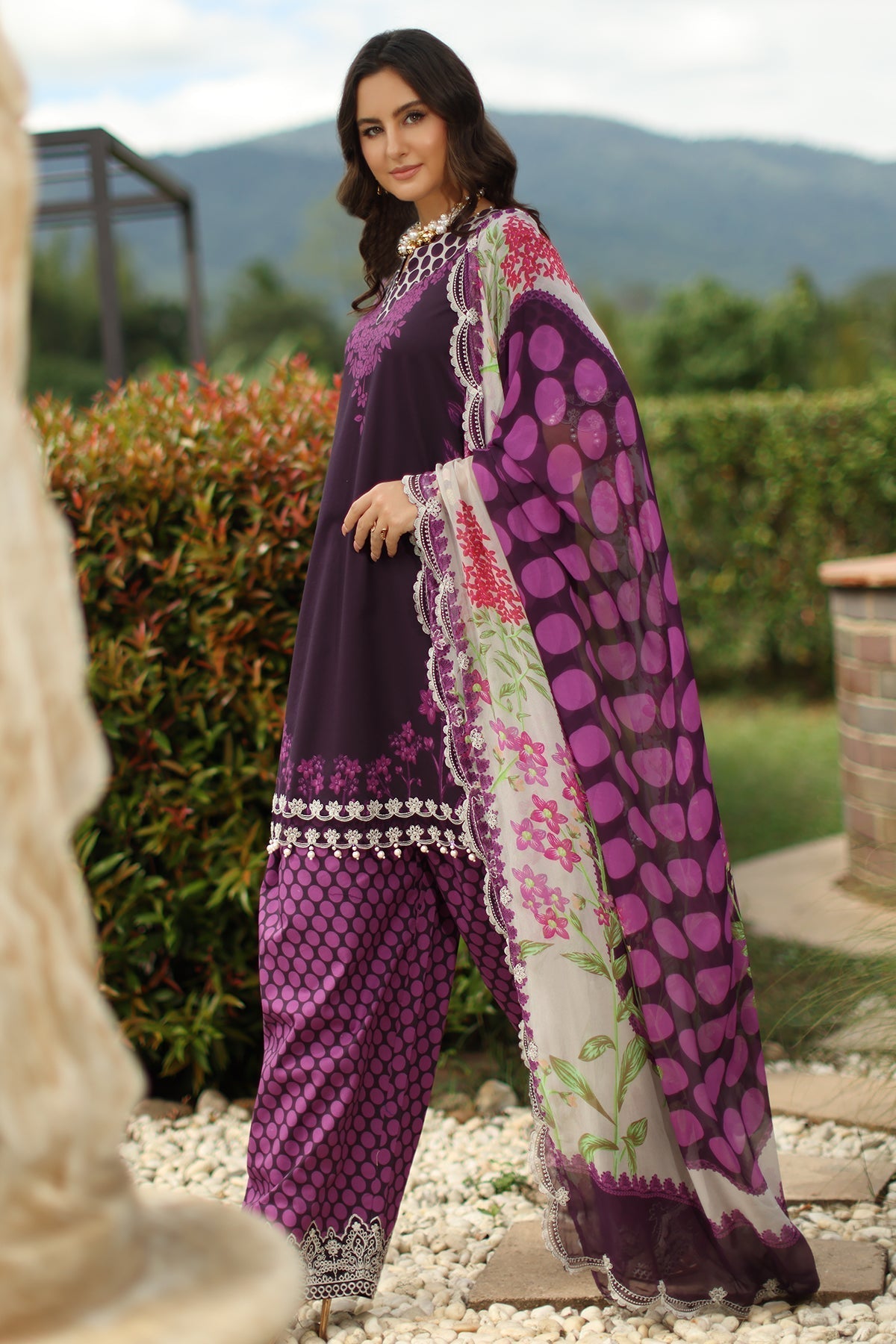 Charizma | Combination Lawn | CC6-005 - House Of Hania