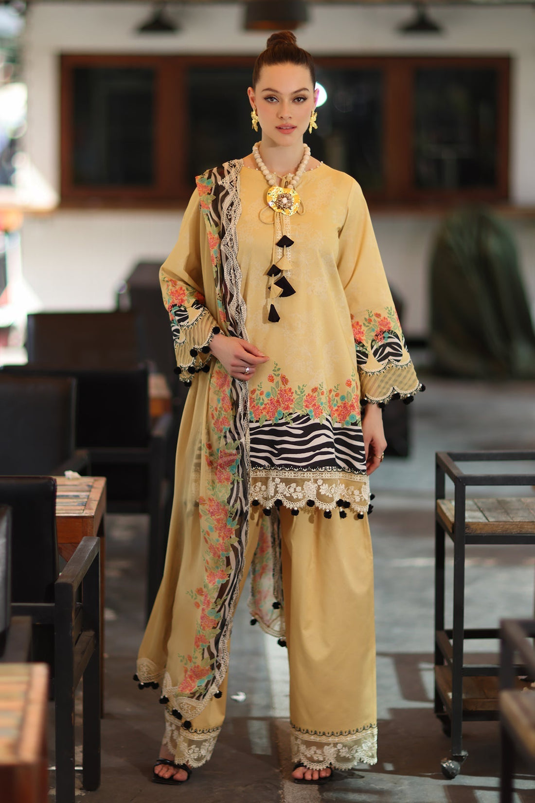 Charizma | Combination Lawn | CC6-006 - House Of Hania