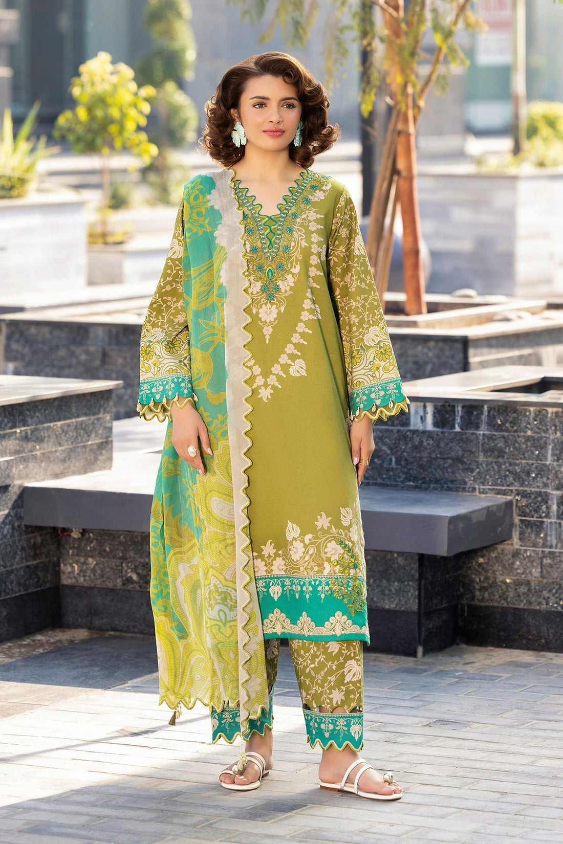 Charizma | Combination Lawn | CC6-007 - House Of Hania