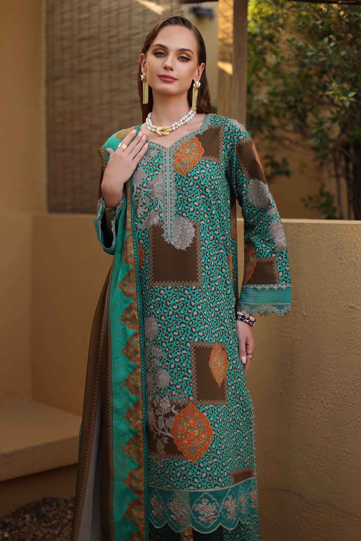 Charizma | Combination Lawn | CC6-009 - House Of Hania