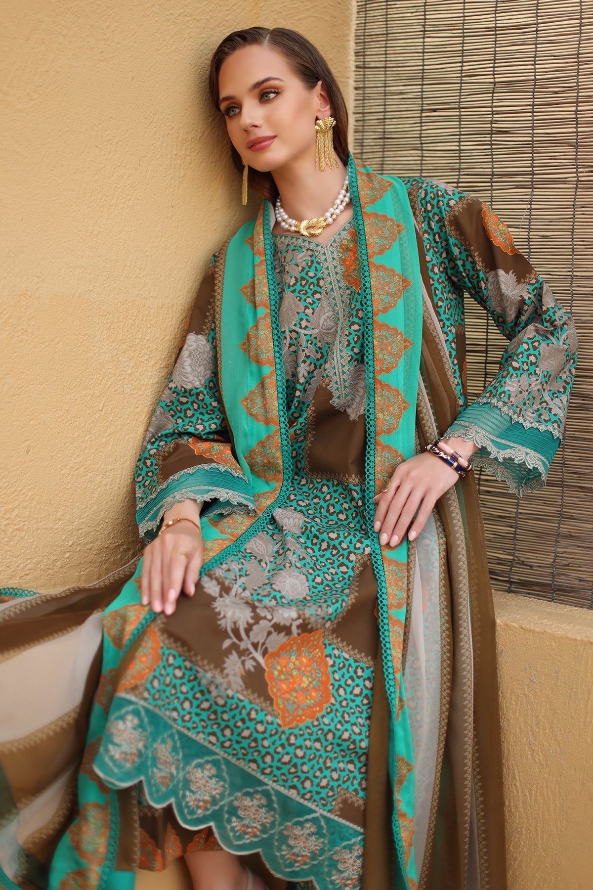 Charizma | Combination Lawn | CC6-009 - House Of Hania