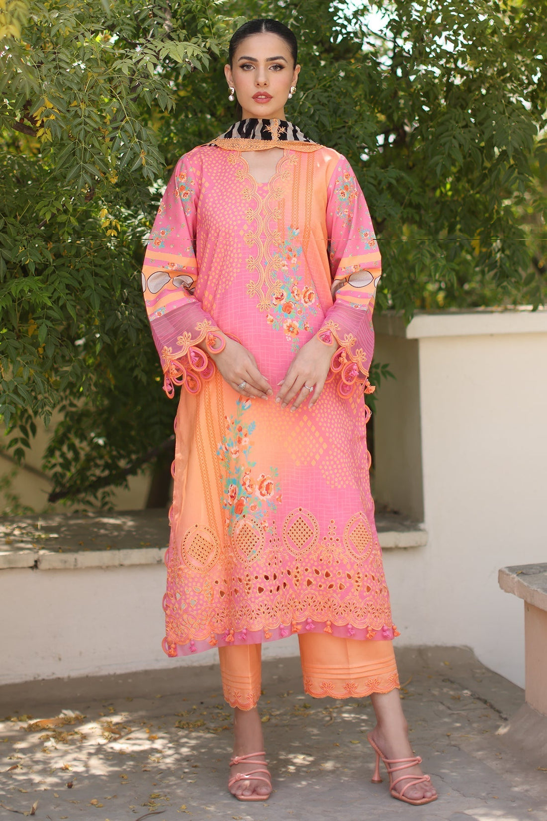 Charizma | Combination Lawn | CC6-010 - House Of Hania