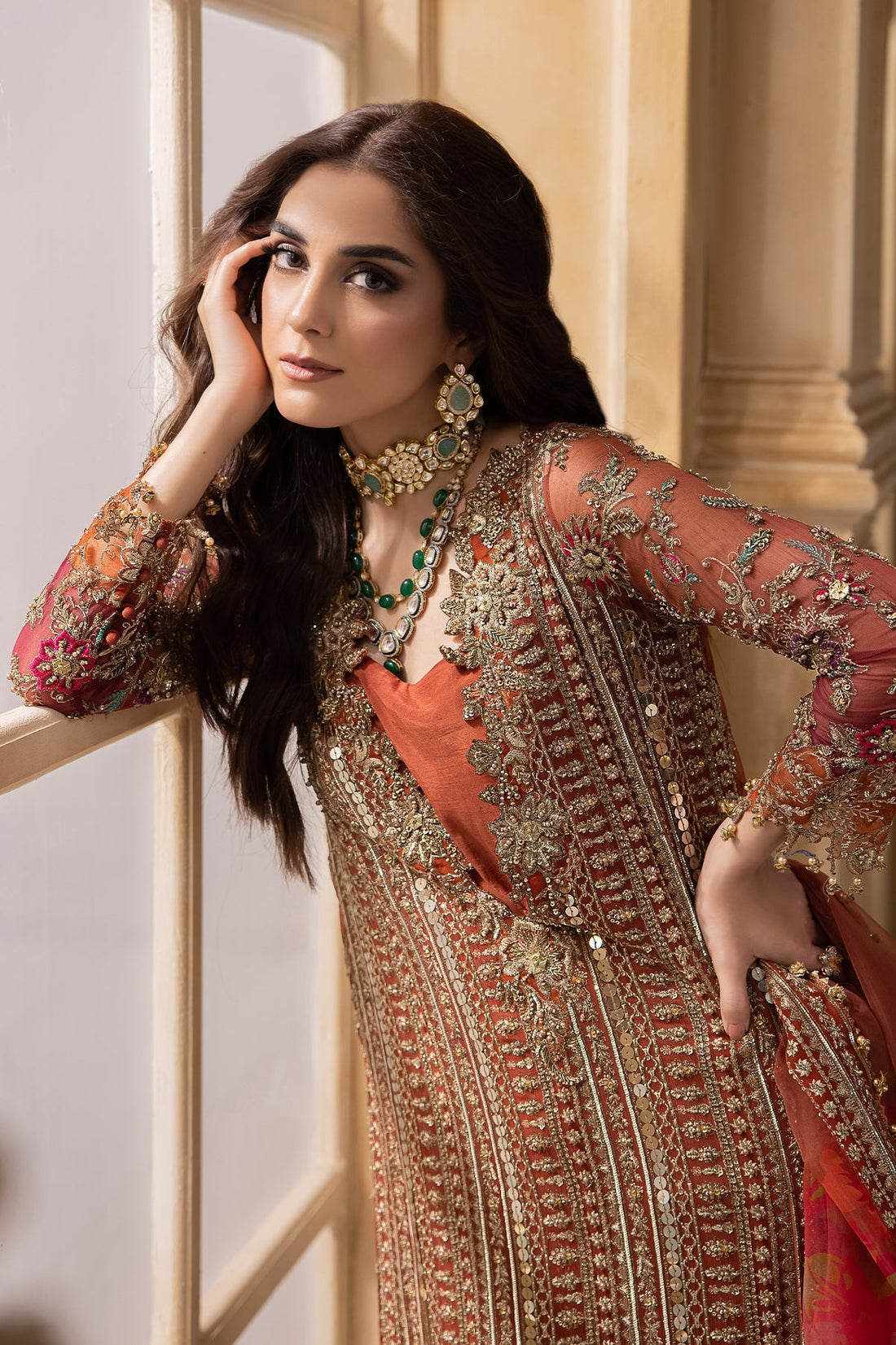 Charizma | DASTAN E JASHAN | 3-Pc Premium Luxury Handwork Chiffon with Premium Embroidered Dupatta DJR6-04 - House Of Hania