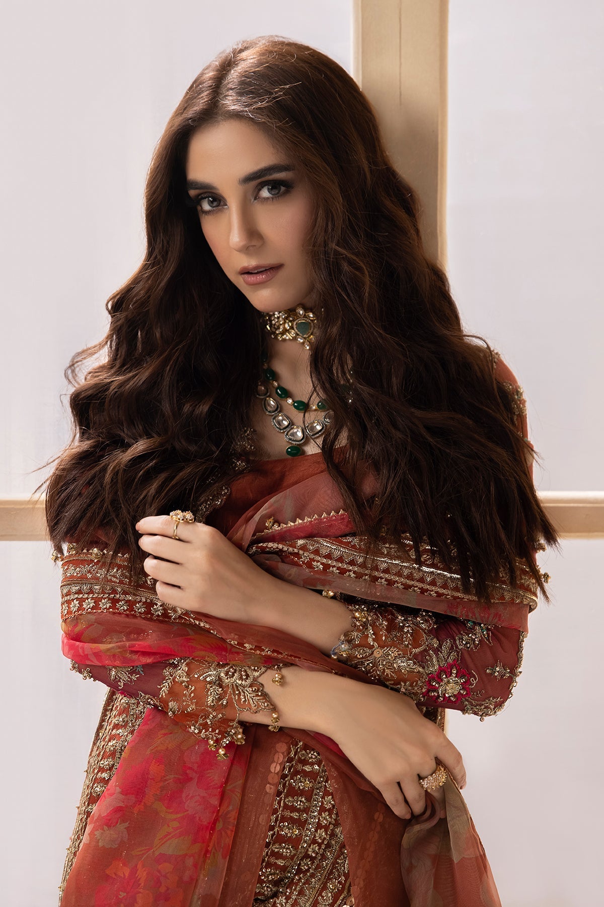 Charizma | DASTAN E JASHAN | 3-Pc Premium Luxury Handwork Chiffon with Premium Embroidered Dupatta DJR6-04 - House Of Hania