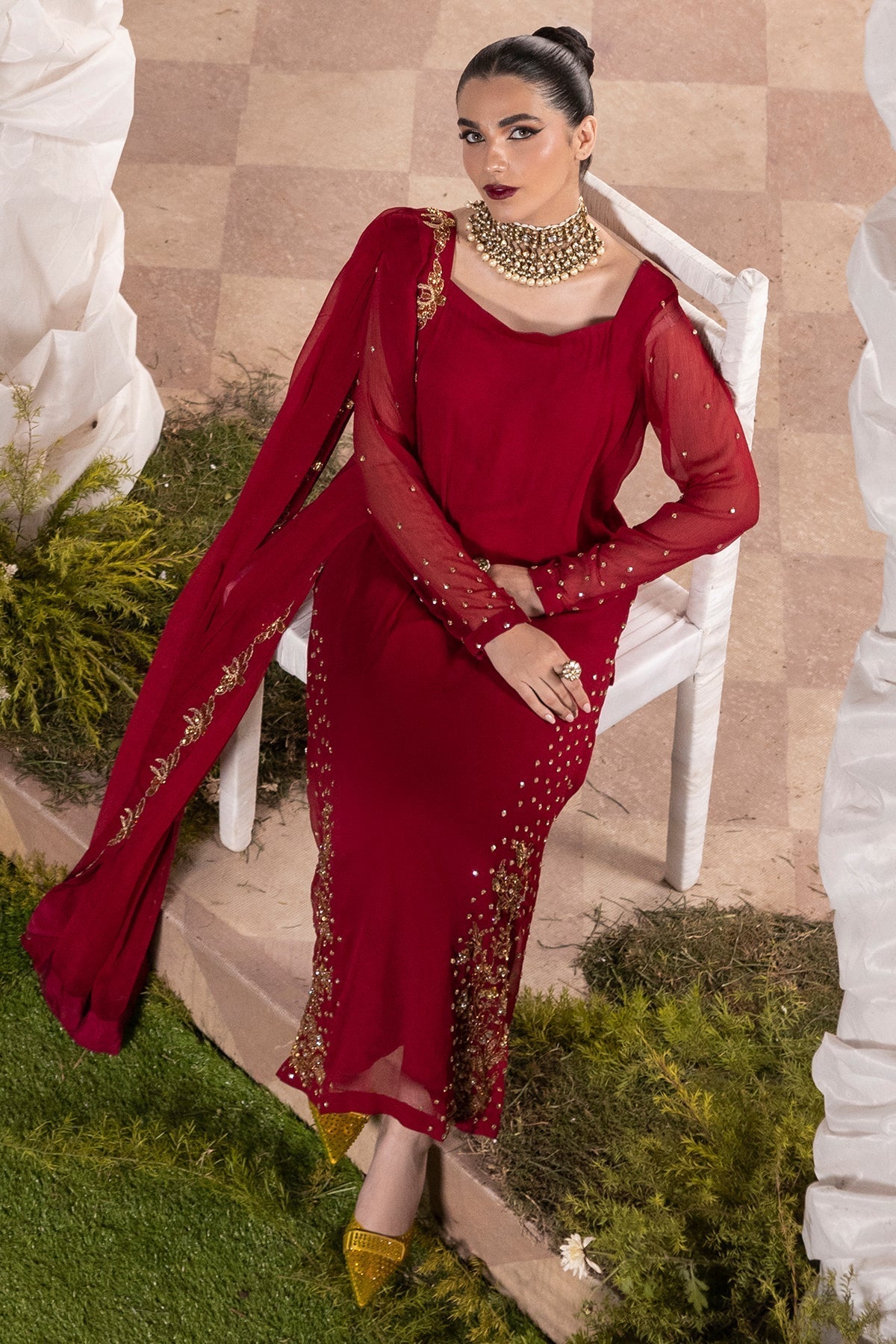 Charizma | Fumee Luxury Chiffon | CMA-5-047A - House Of Hania