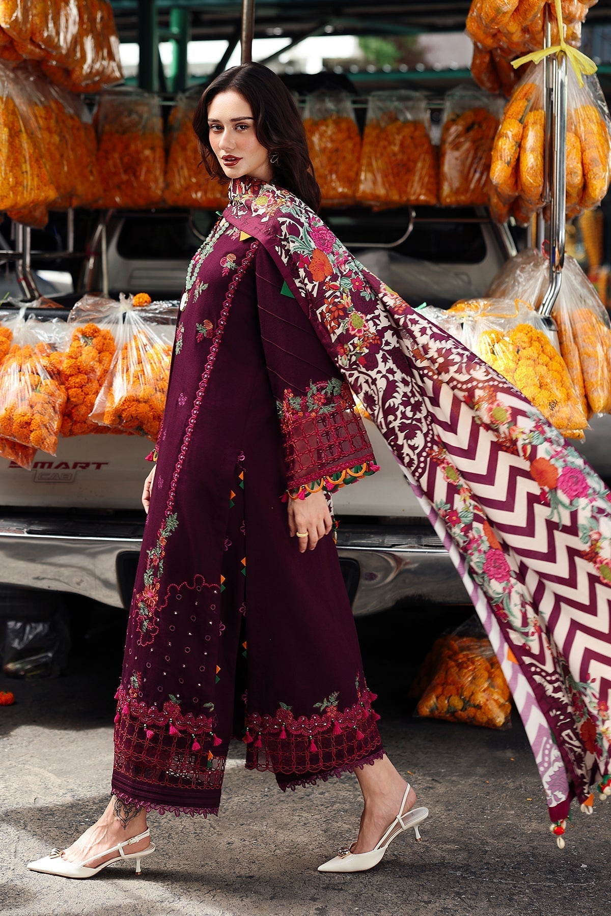 Charizma | Poshima Winters 25 | 3-pc Wool Shawl Collection PSW5-02 - House Of Hania