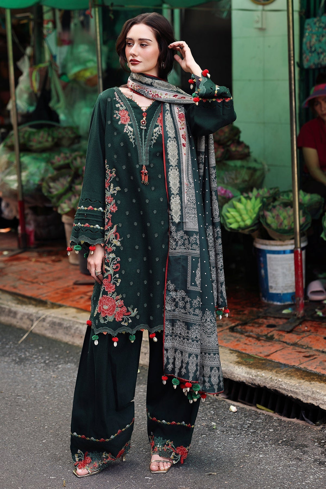 Charizma | Poshima Winters 25 |3-pc Wool Shawl Collection PSW5-04 - House Of Hania
