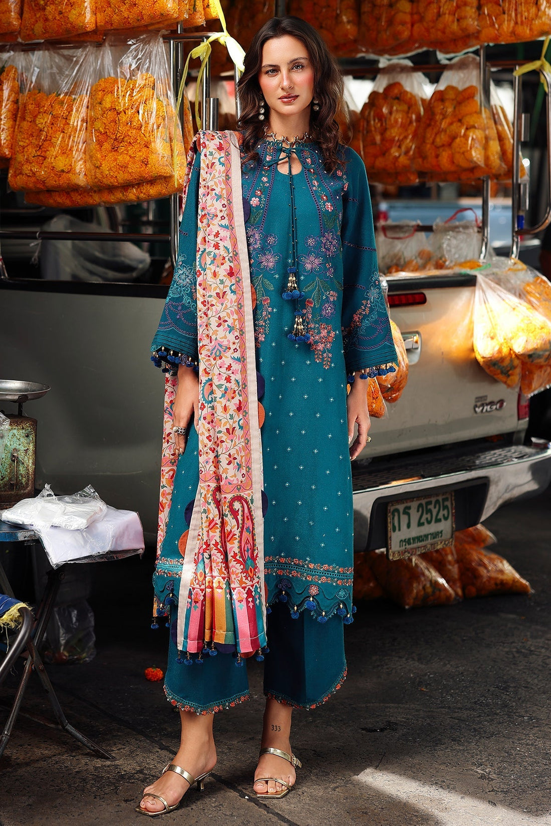 Charizma | Poshima Winters 25 | 3-pc Wool Shawl Collection PSW5-06 - House Of Hania