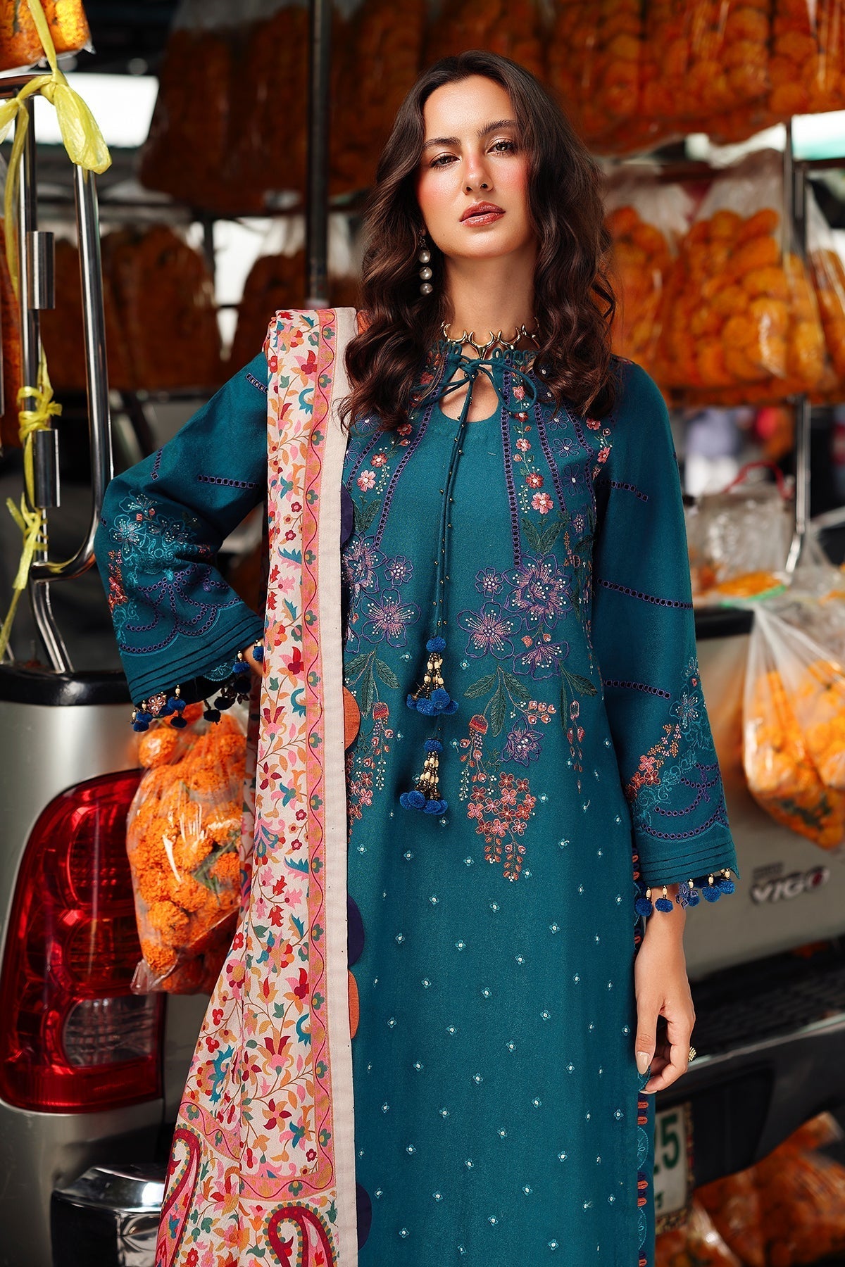 Charizma | Poshima Winters 25 | 3-pc Wool Shawl Collection PSW5-06 - House Of Hania