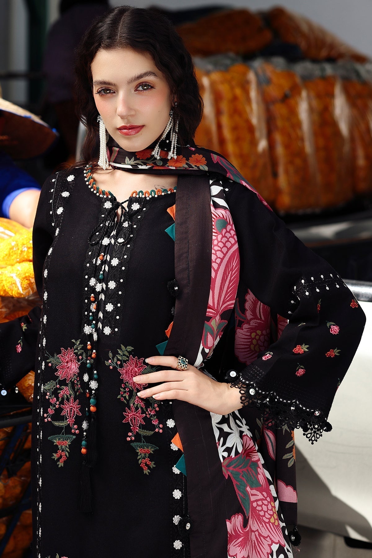 Charizma | Poshima Winters 25 | 3-pc Wool Shawl Collection PSW5-07 - House Of Hania