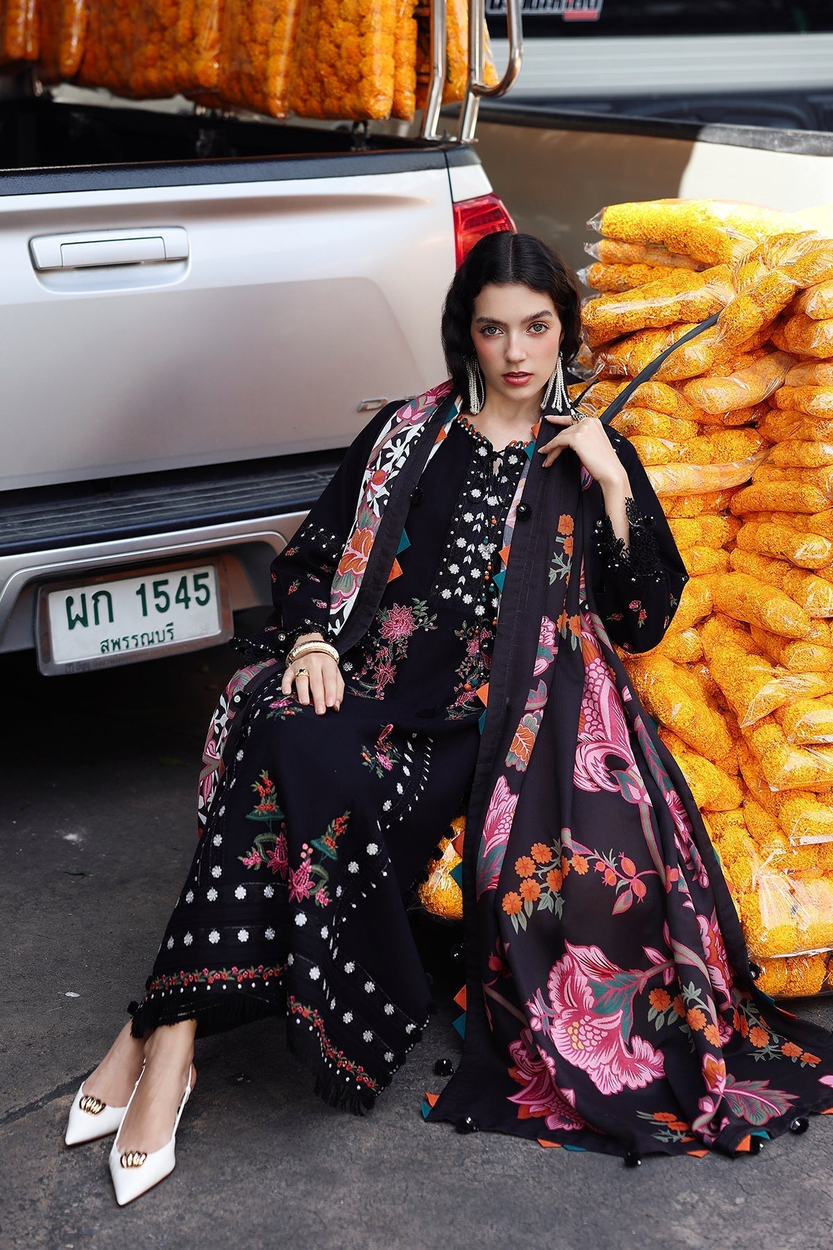 Charizma | Poshima Winters 25 | 3-pc Wool Shawl Collection PSW5-07 - House Of Hania