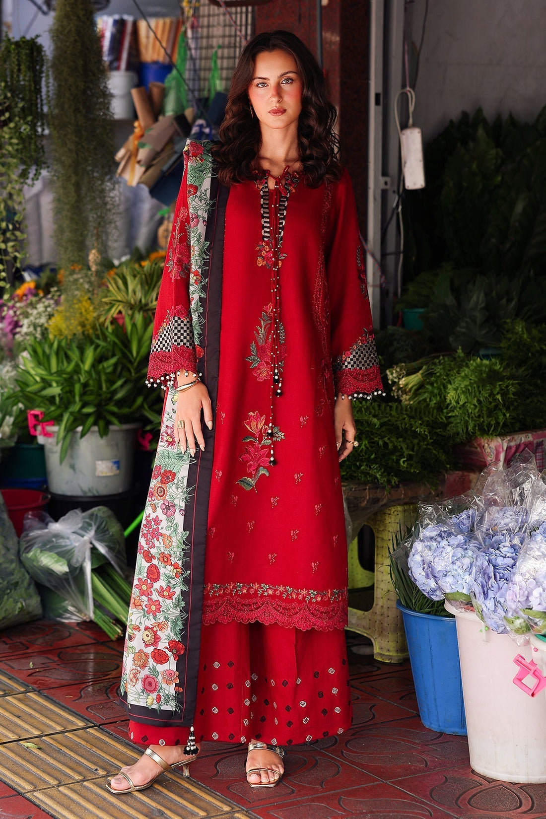 Charizma | Poshima Winters 25 | 3-pc Wool Shawl Collection PSW5-08 - House Of Hania
