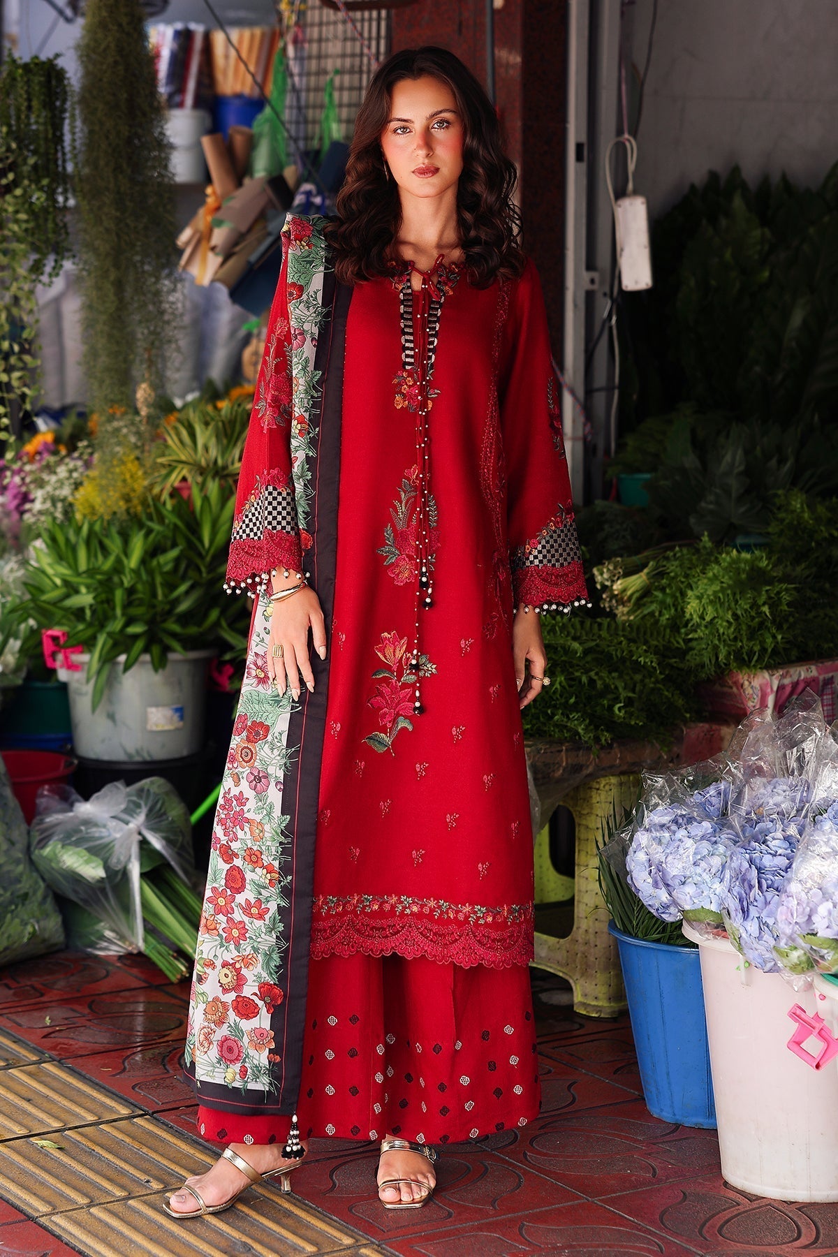 Charizma | Poshima Winters 25 | 3-pc Wool Shawl Collection PSW5-08 - House Of Hania