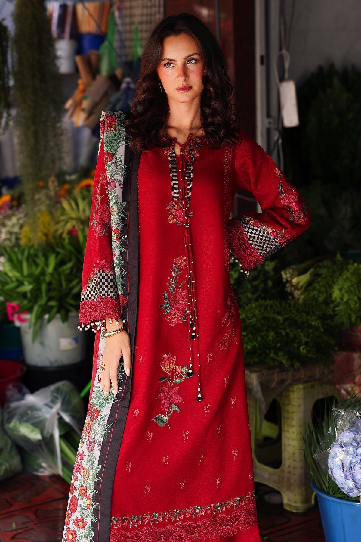 Charizma | Poshima Winters 25 | 3-pc Wool Shawl Collection PSW5-08 - House Of Hania