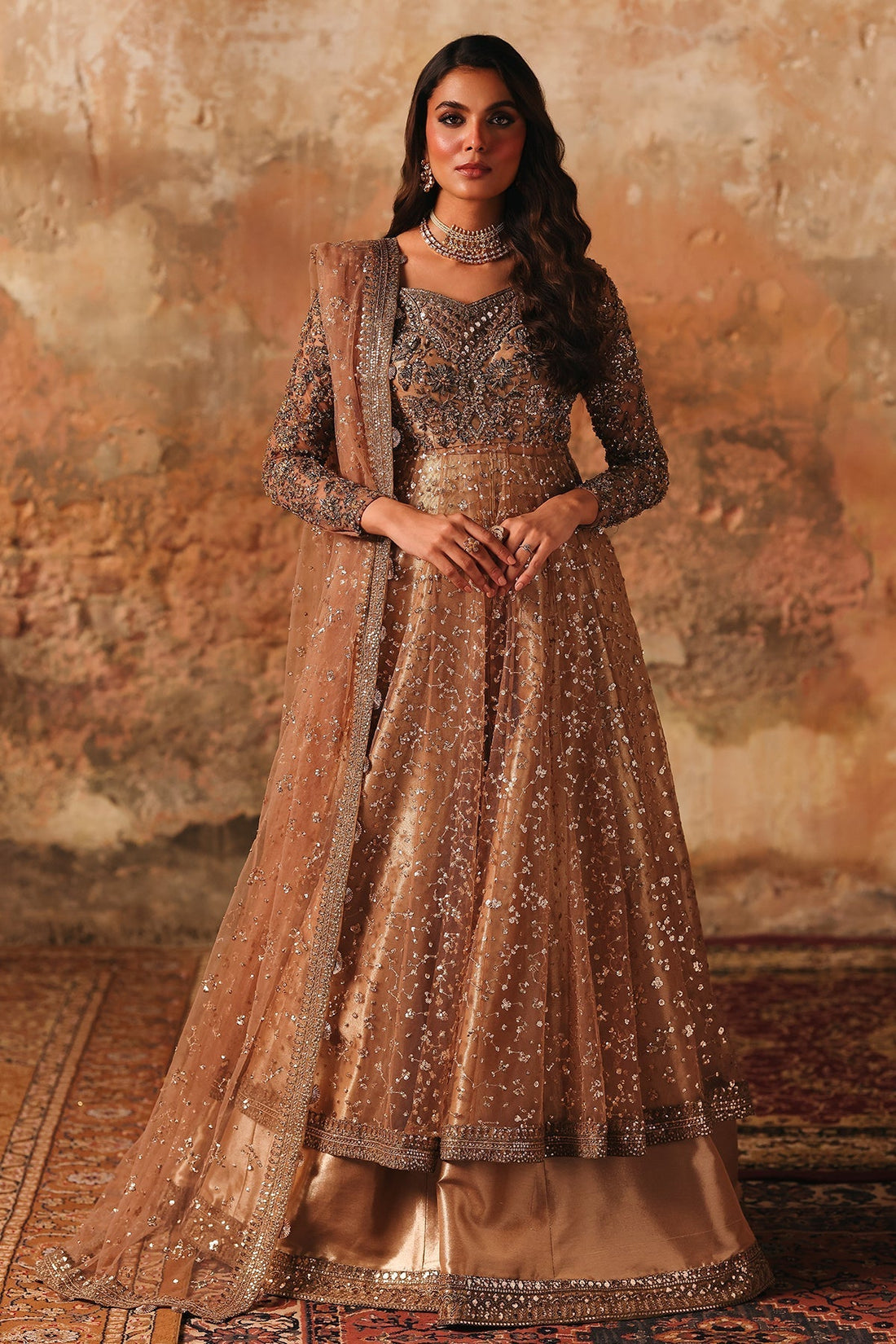 Charizma | Statement Formals | STM-5-015 - Peach - House Of Hania