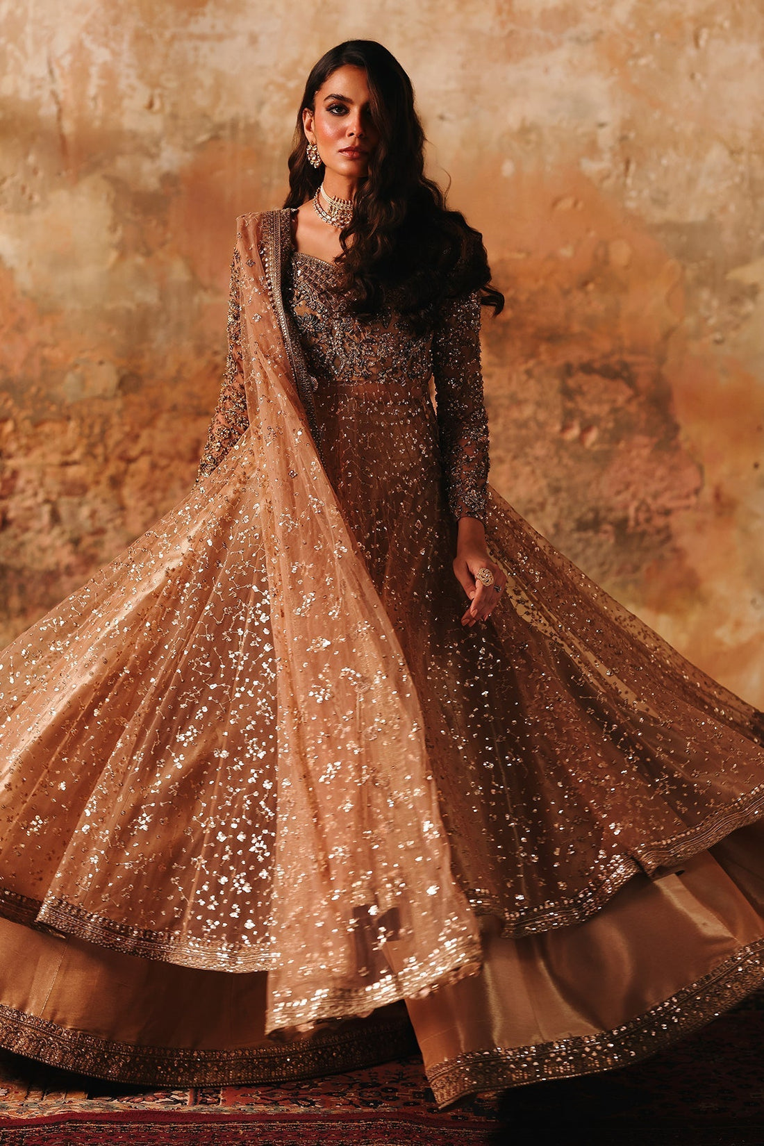 Charizma | Statement Formals | STM-5-015 - Peach - House Of Hania