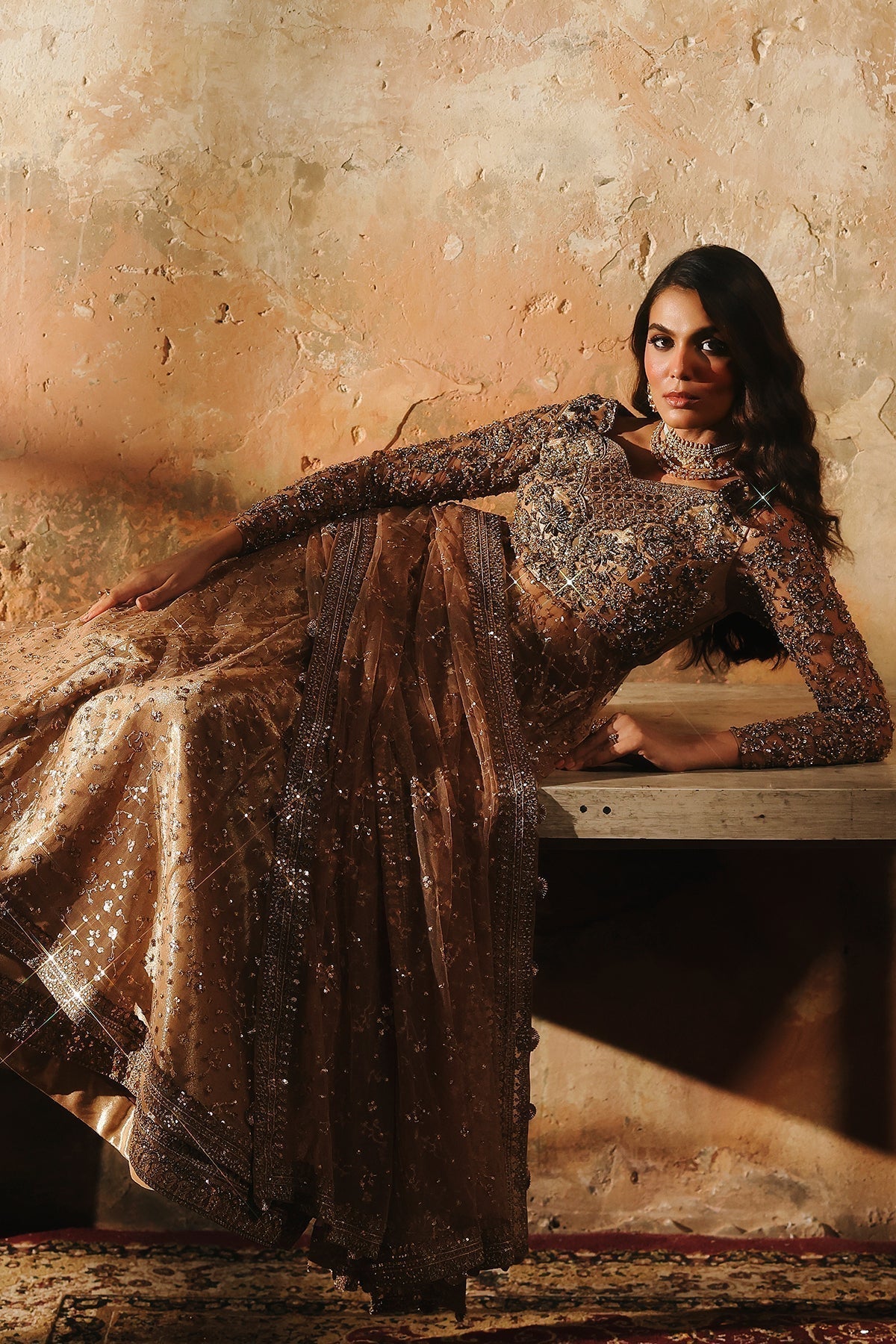 Charizma | Statement Formals | STM-5-015 - Peach - House Of Hania