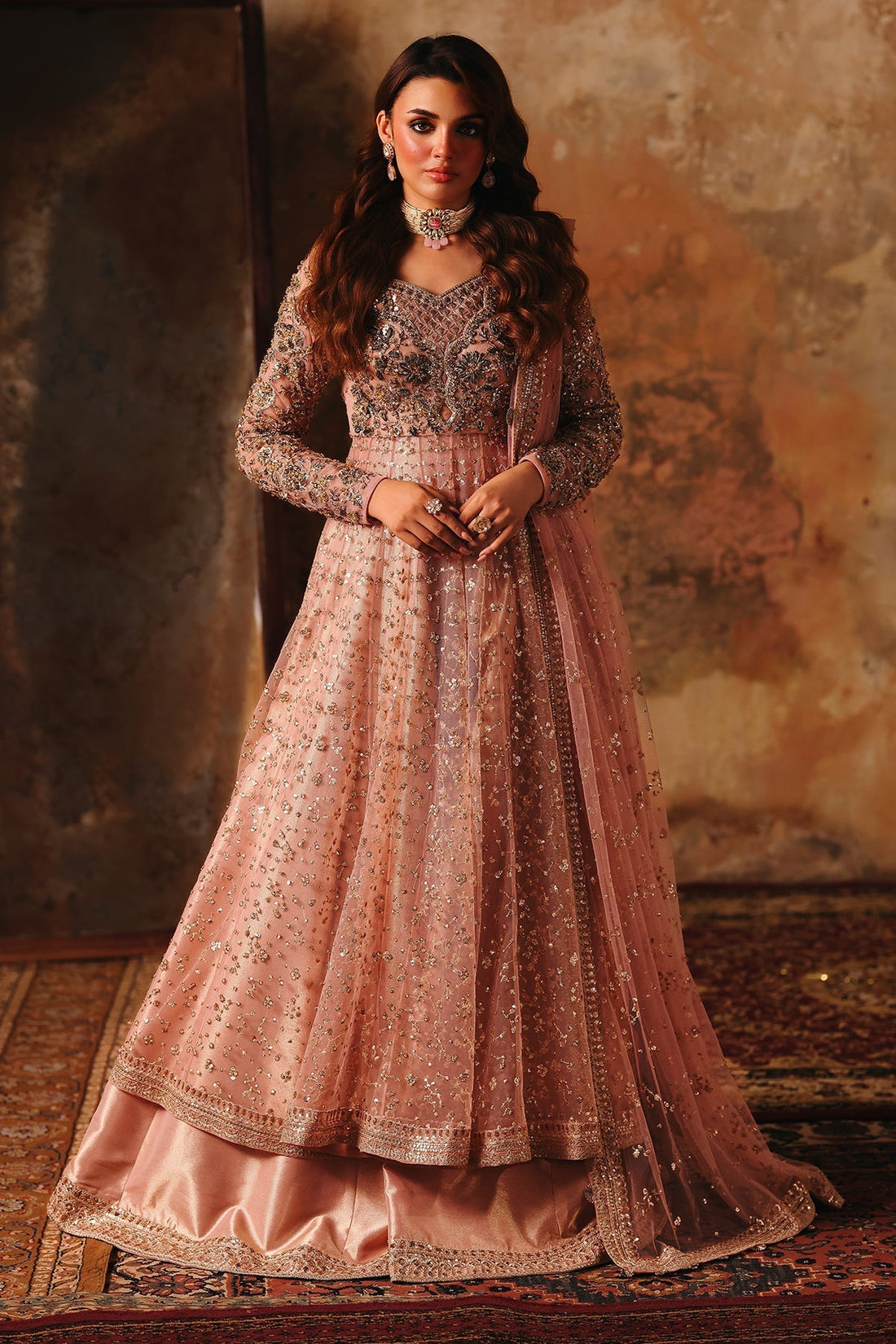 Charizma | Statement Formals | STM-5-06- Rose Gold - House Of Hania