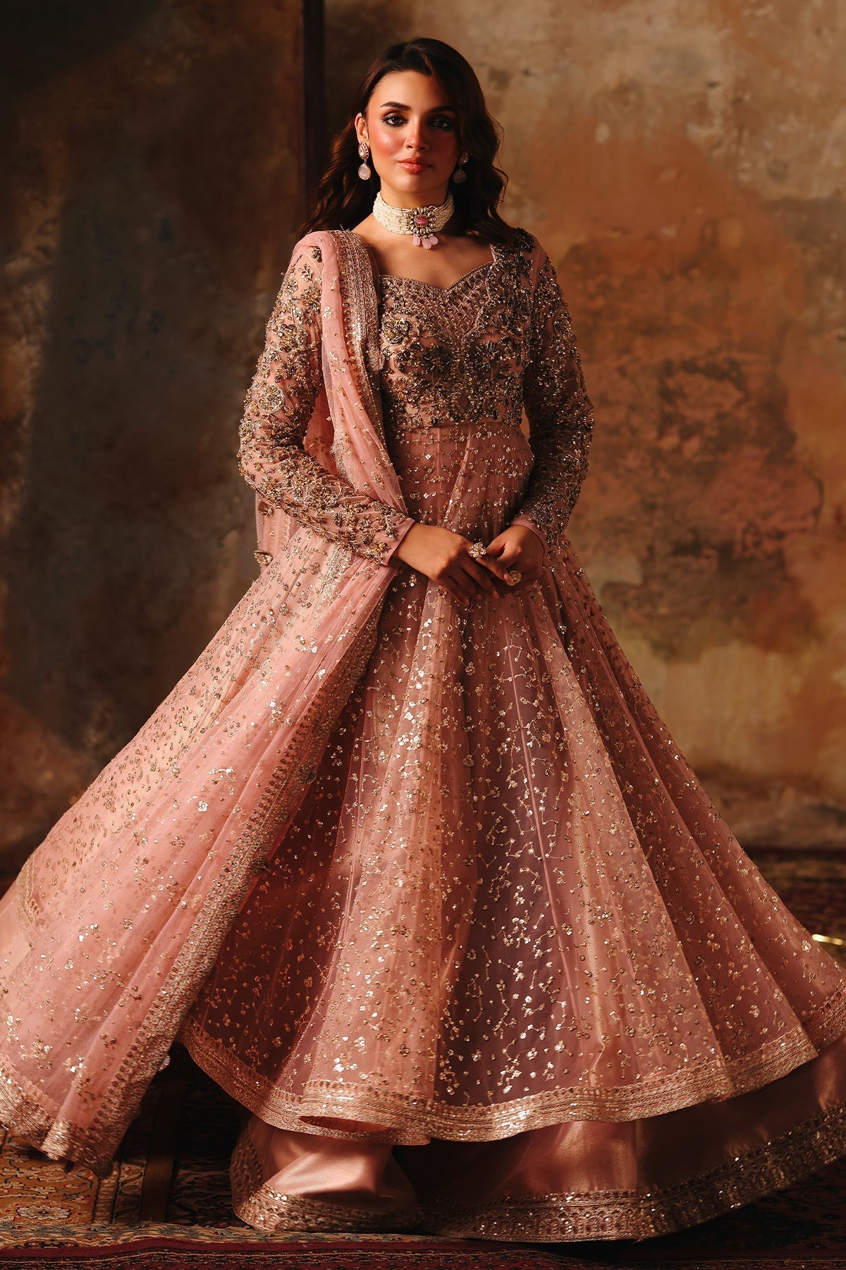 Charizma | Statement Formals | STM-5-06- Rose Gold - House Of Hania