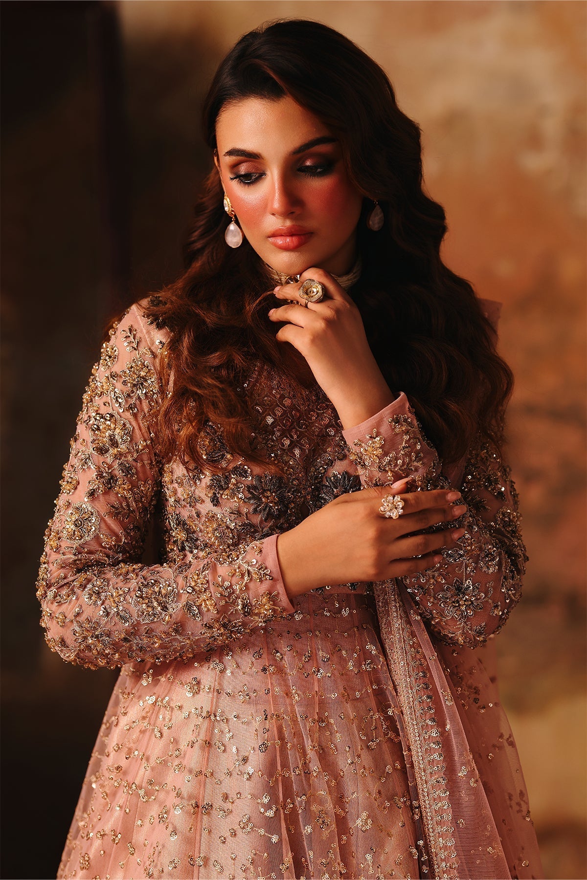 Charizma | Statement Formals | STM-5-06- Rose Gold - House Of Hania