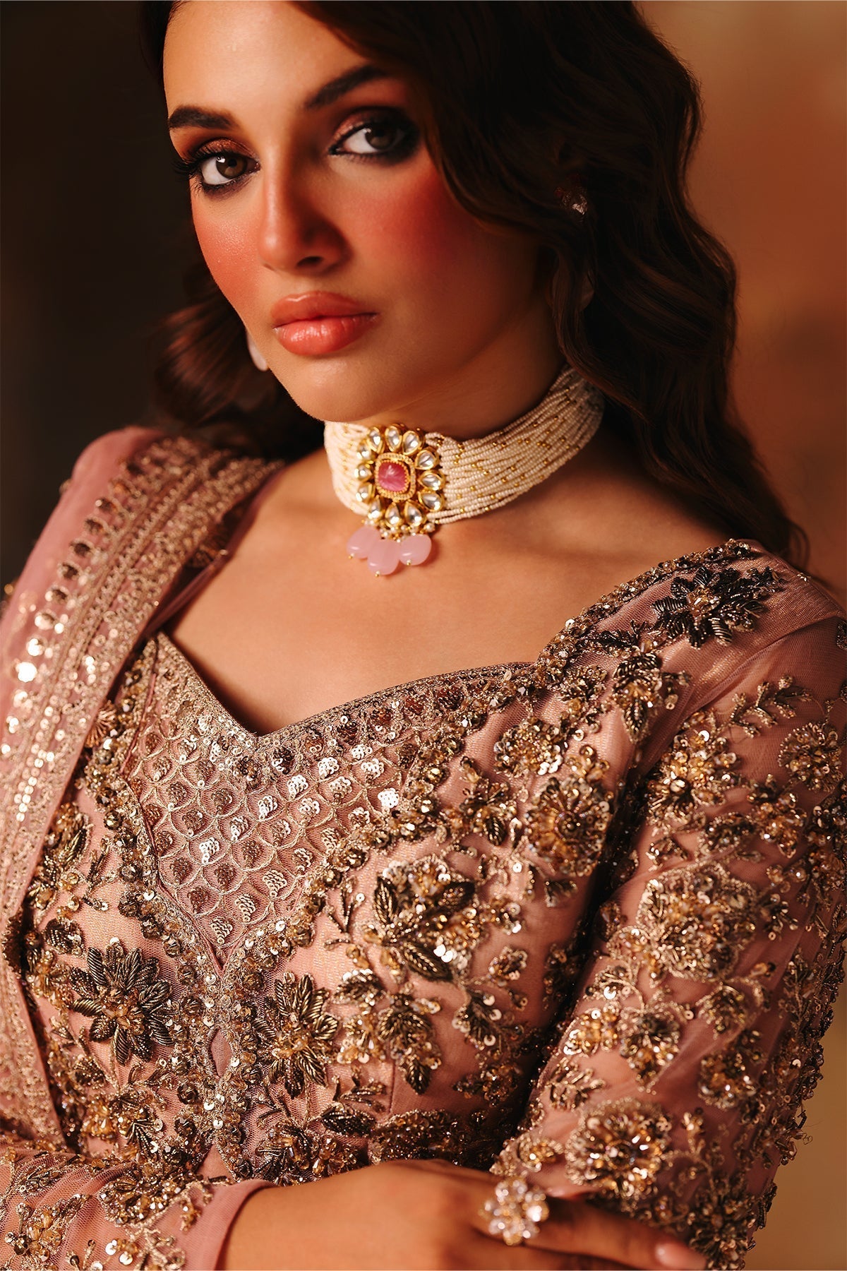 Charizma | Statement Formals | STM-5-06- Rose Gold - House Of Hania