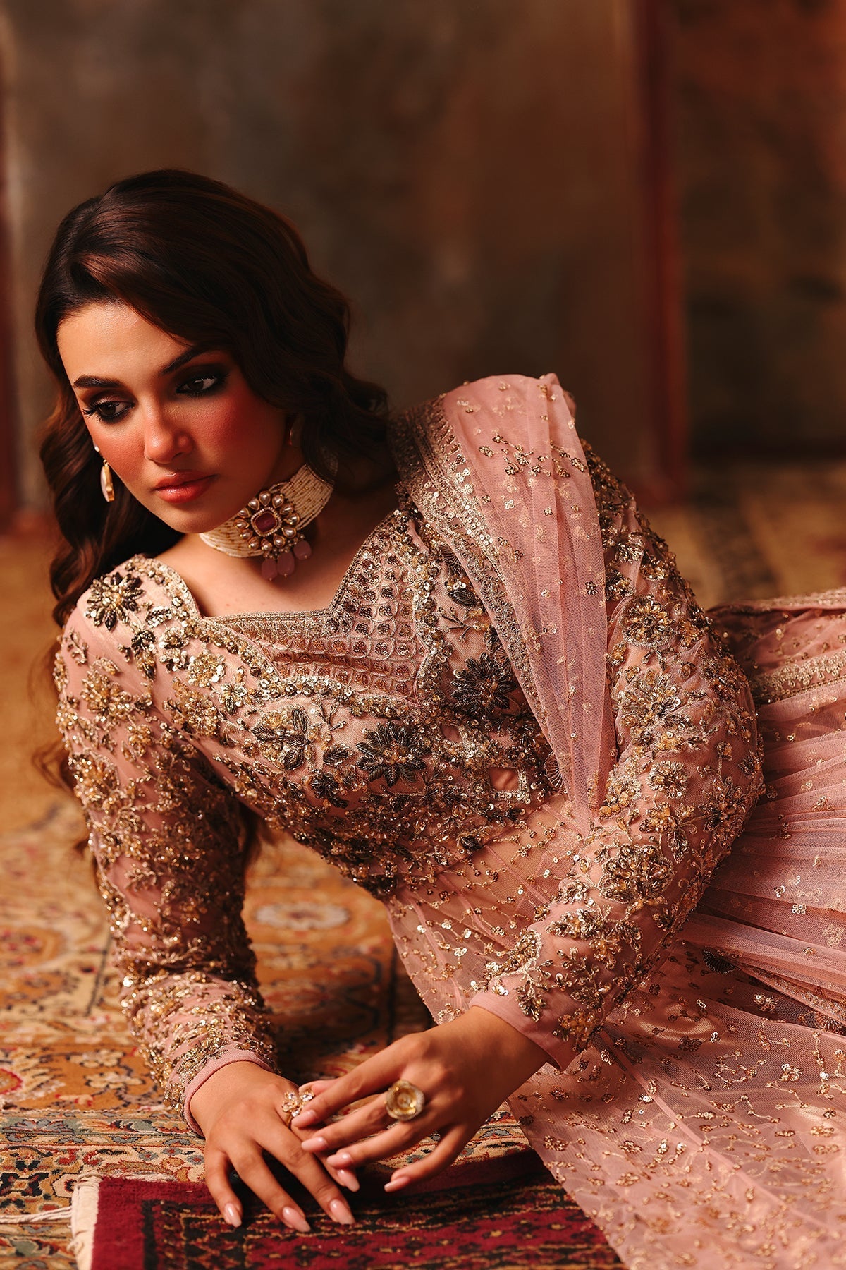 Charizma | Statement Formals | STM-5-06- Rose Gold - House Of Hania