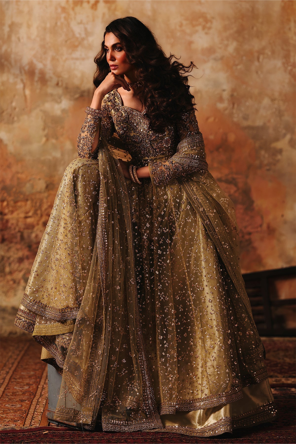 Charizma | Statement Formals | STM-5-07 - Pistachio green - House Of Hania