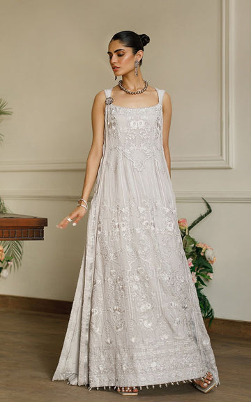 Chiffon Embroidered Dress - House Of Hania