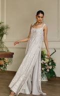 Chiffon Embroidered Dress - House Of Hania