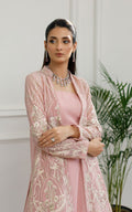 Chiffon Embroidered Jacket with Skirt - House Of Hania