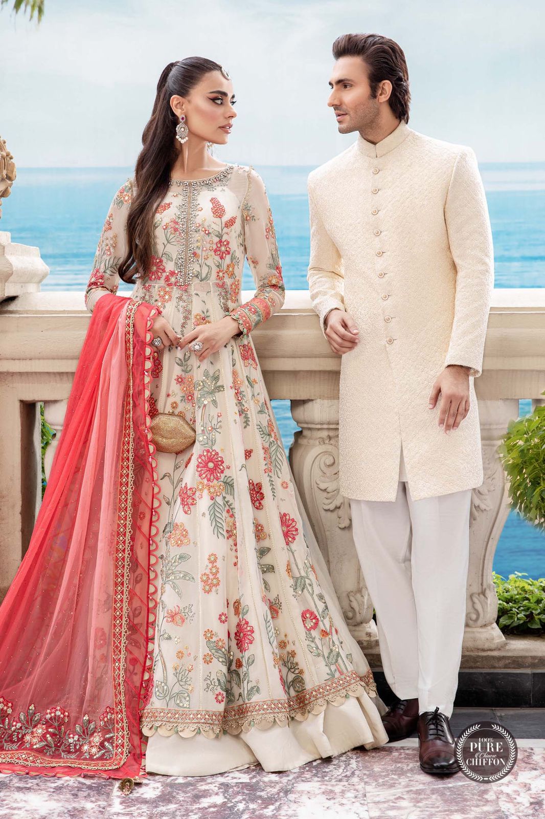 Cloud White Floral MPC-23-106 - House Of Hania