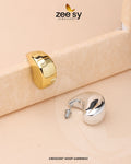 Crescent Hoop Earrings - House Of Hania