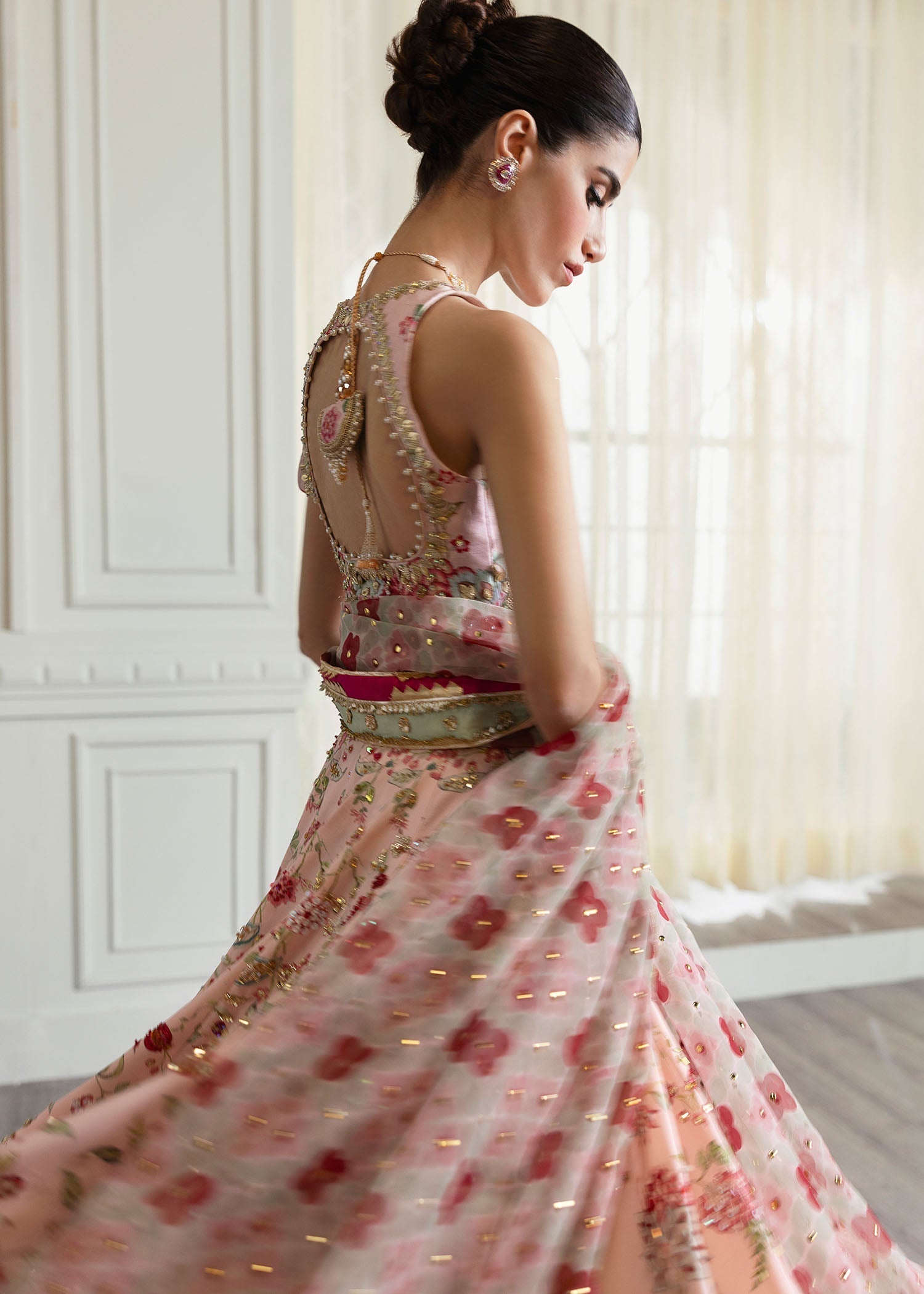 Crimson | A Beautiful Chaos Wedding Collection | Chinoiserie Lehnga - House Of Hania