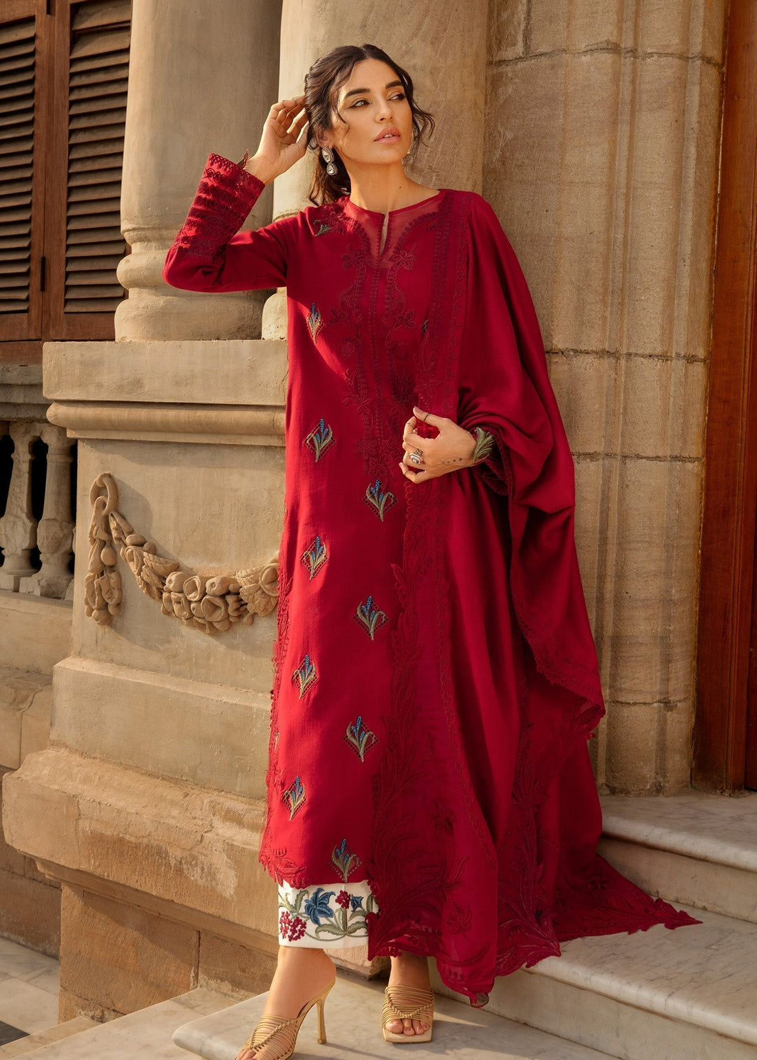 Crimson | Aaleen Winter 24 | Jurao ka Kaam - House Of Hania