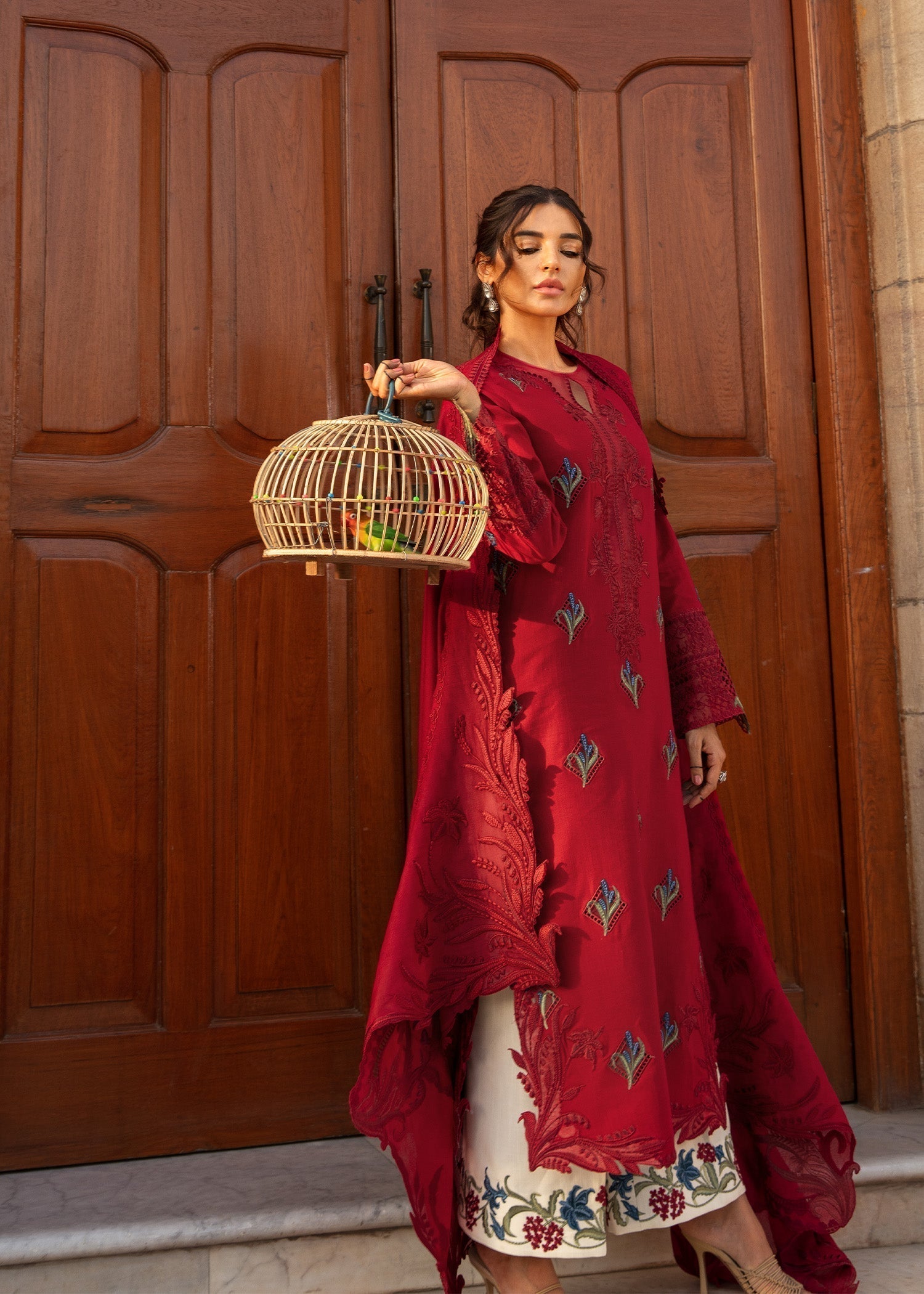 Crimson | Aaleen Winter 24 | Jurao ka Kaam - House Of Hania