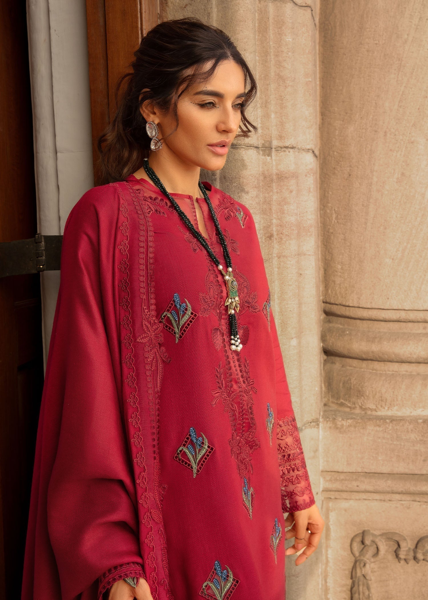 Crimson | Aaleen Winter 24 | Jurao ka Kaam - House Of Hania