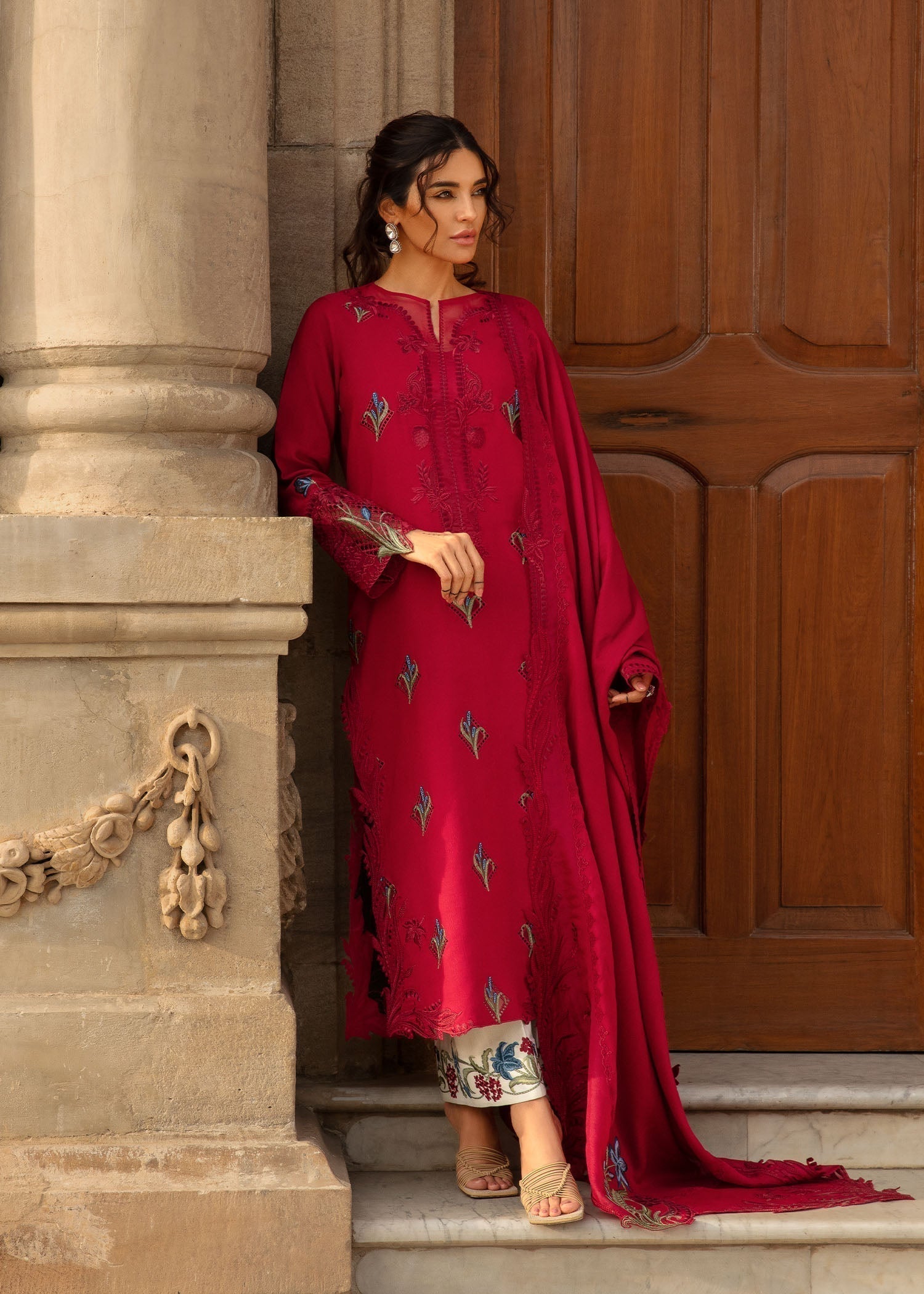 Crimson | Aaleen Winter 24 | Jurao ka Kaam - House Of Hania