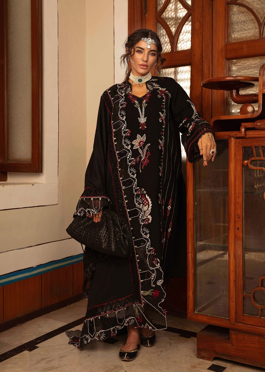 Crimson | Aaleen Winter 24 | Meenakari - House Of Hania