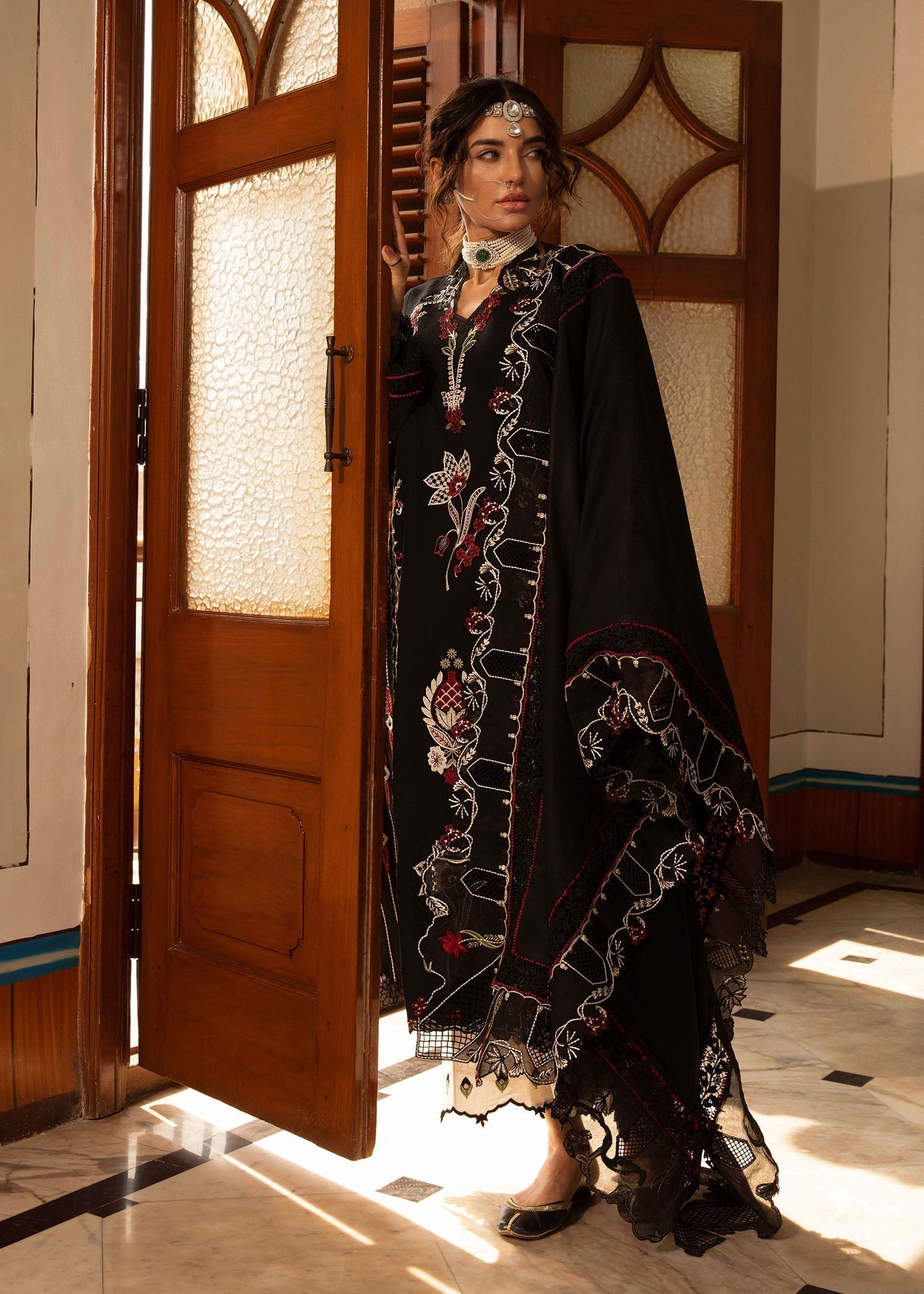 Crimson | Aaleen Winter 24 | Meenakari - House Of Hania