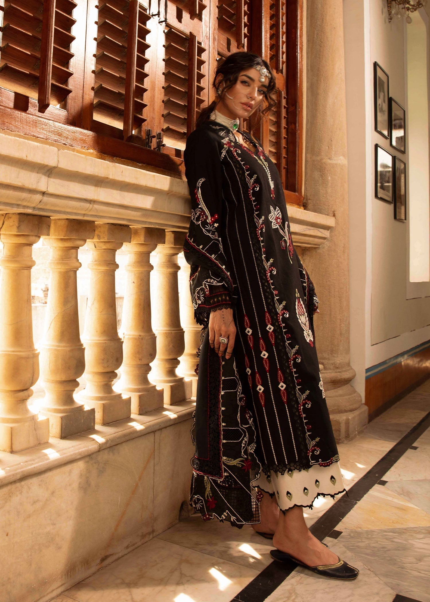 Crimson | Aaleen Winter 24 | Meenakari - House Of Hania