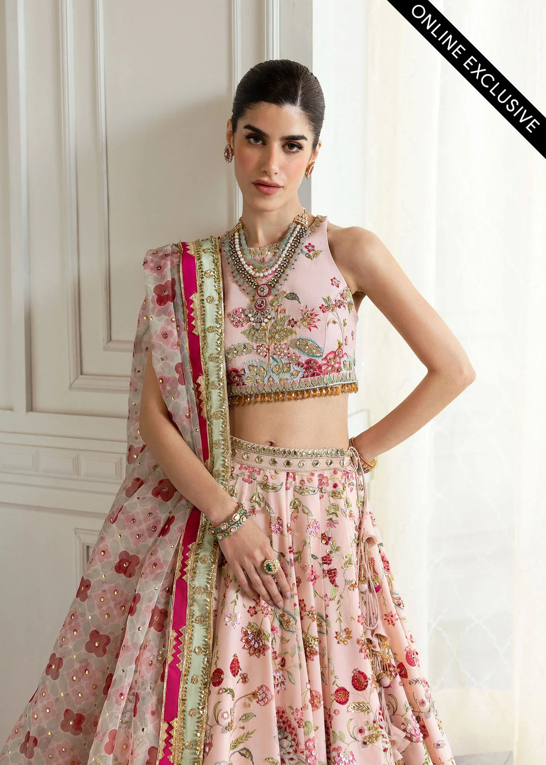 Crimson | CRIMSON X SAIRA SHAKIRA  WEDDING '24 | Chinoiserie Lehnga - House Of Hania
