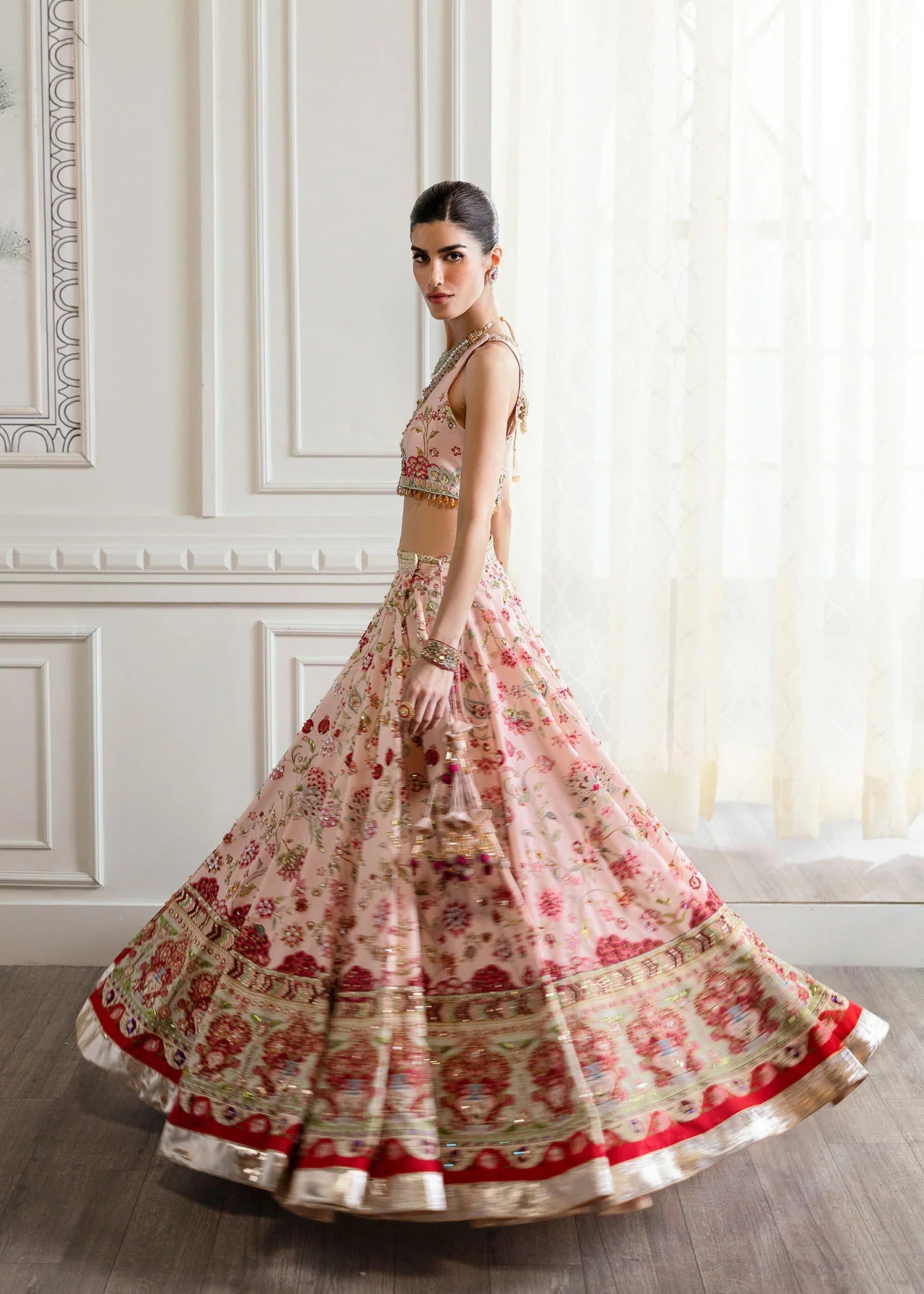 Crimson | CRIMSON X SAIRA SHAKIRA  WEDDING '24 | Chinoiserie Lehnga - House Of Hania