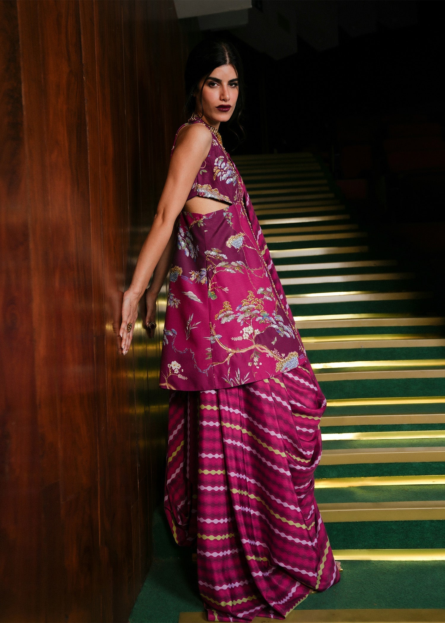 Crimson | Crimson Eid Prints | Dilruba - Plum - House Of Hania