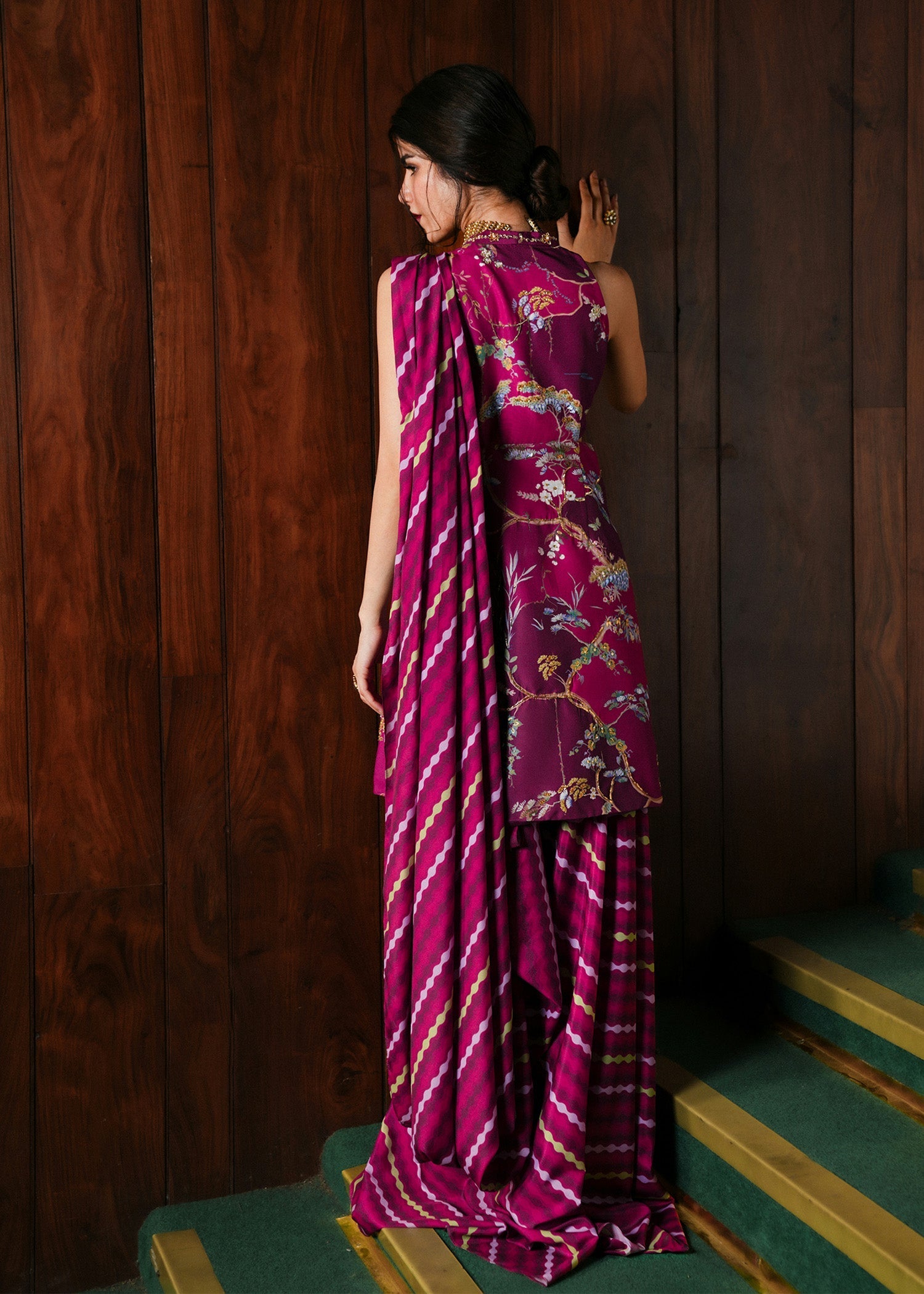 Crimson | Crimson Eid Prints | Dilruba - Plum - House Of Hania