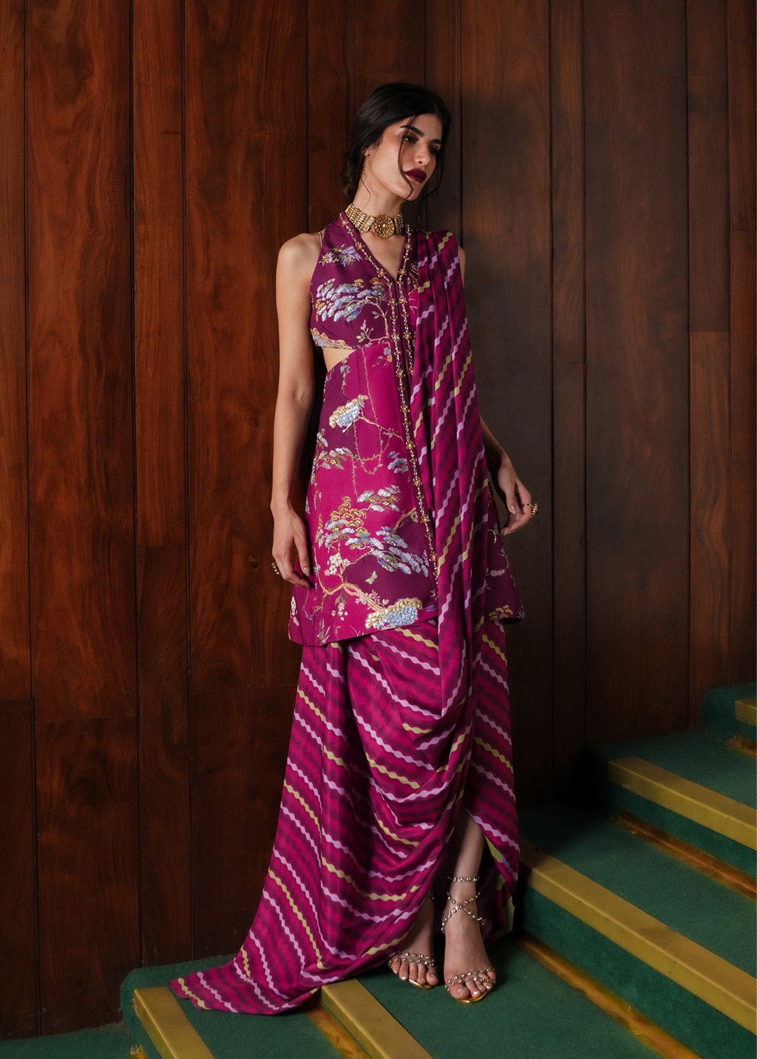 Crimson | Crimson Eid Prints | Dilruba - Plum - House Of Hania
