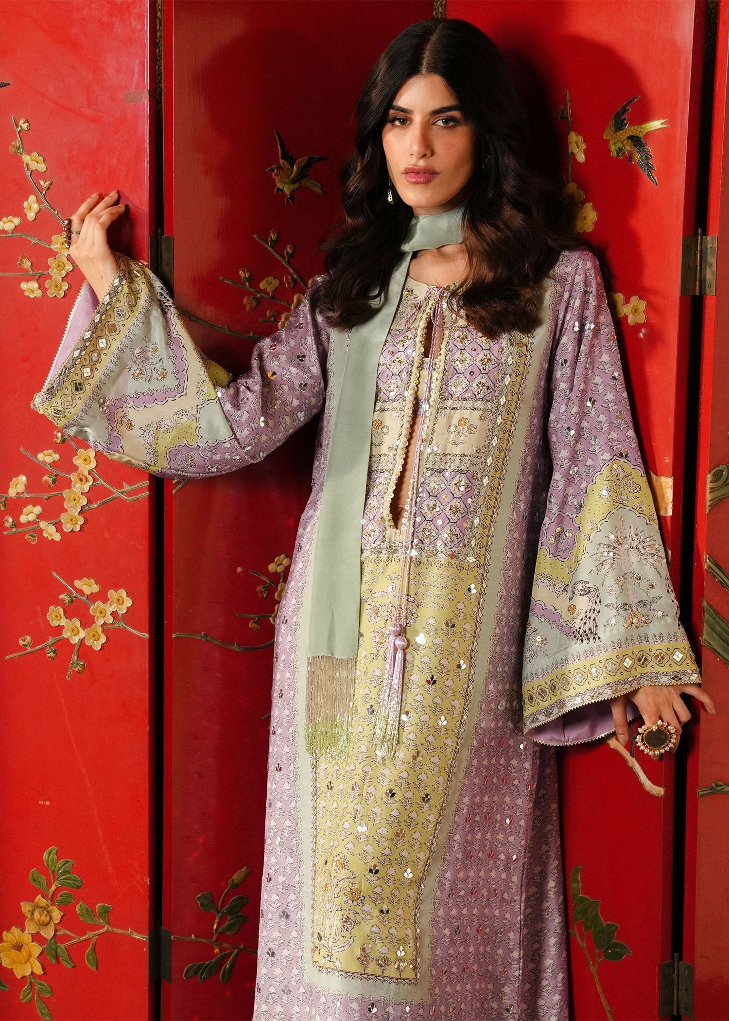 Crimson | Crimson Eid Prints | Jhilmil - Lilac - House Of Hania
